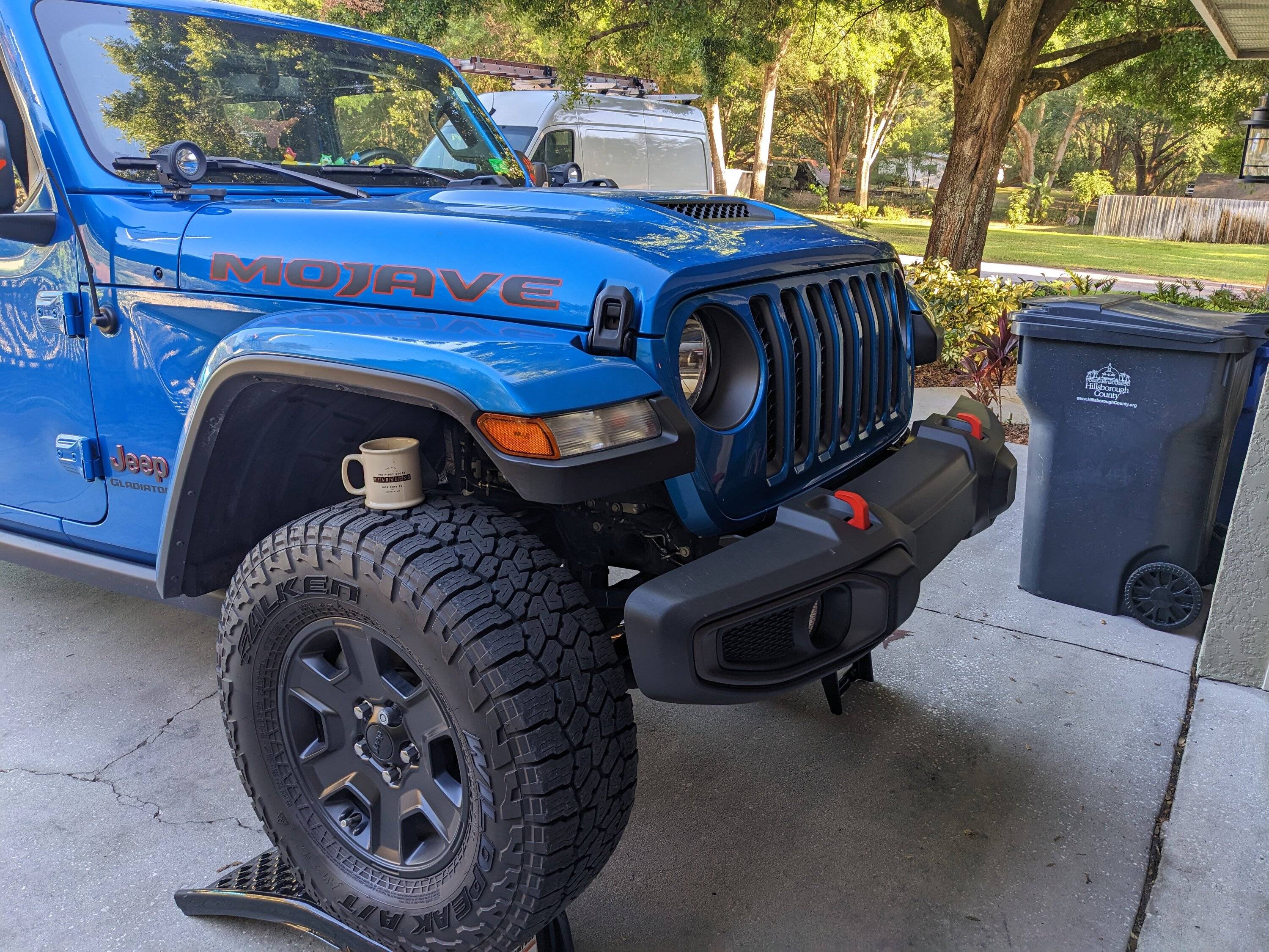 Jeep Gladiator Installed New Harbor Freight Badland Bumper Winch PXL_20230401_130149251