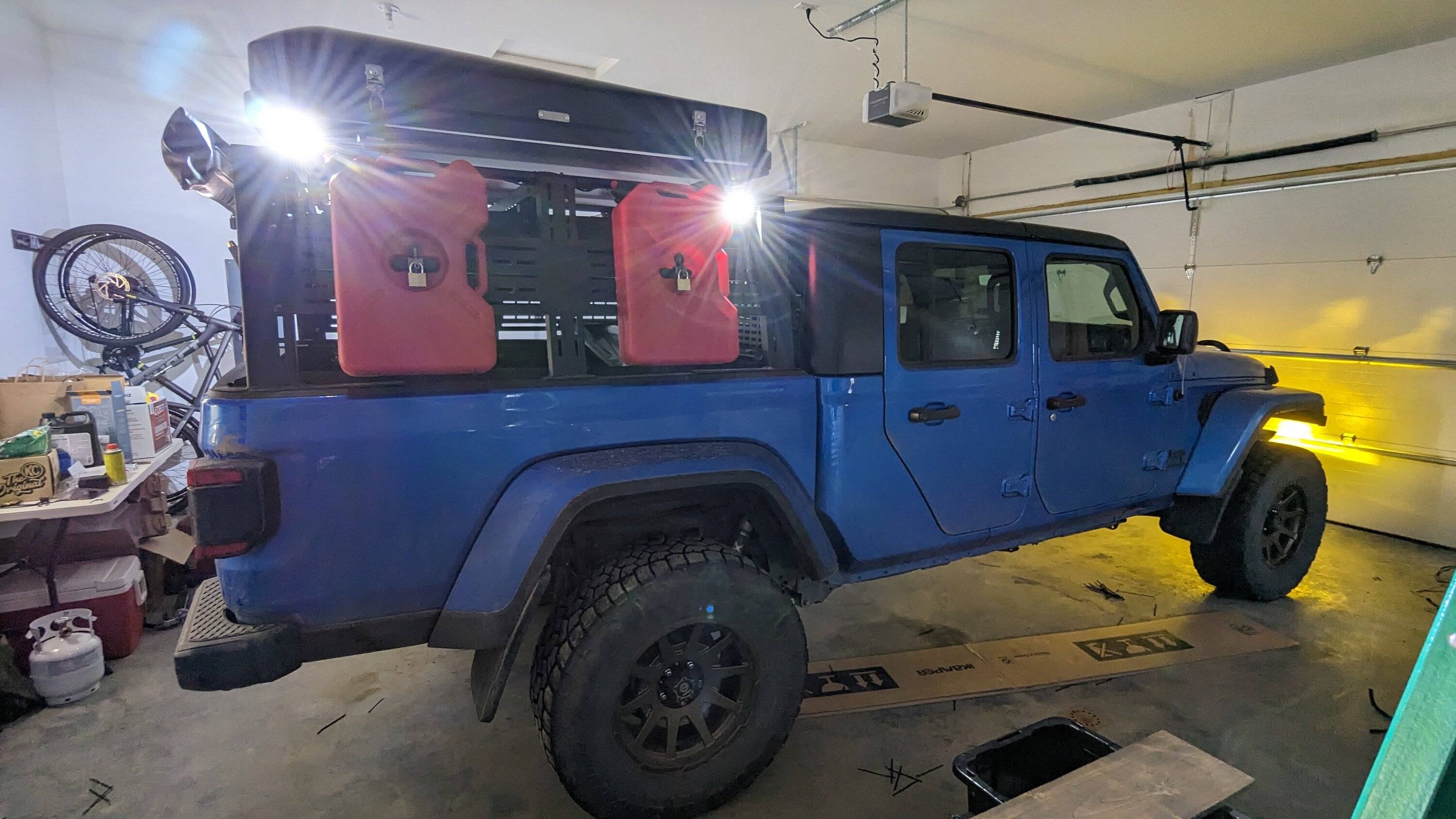 Jeep Gladiator Alaska Daily Drivers: Hydro Blue 80A and Bright White JTR PXL_20230405_033811300