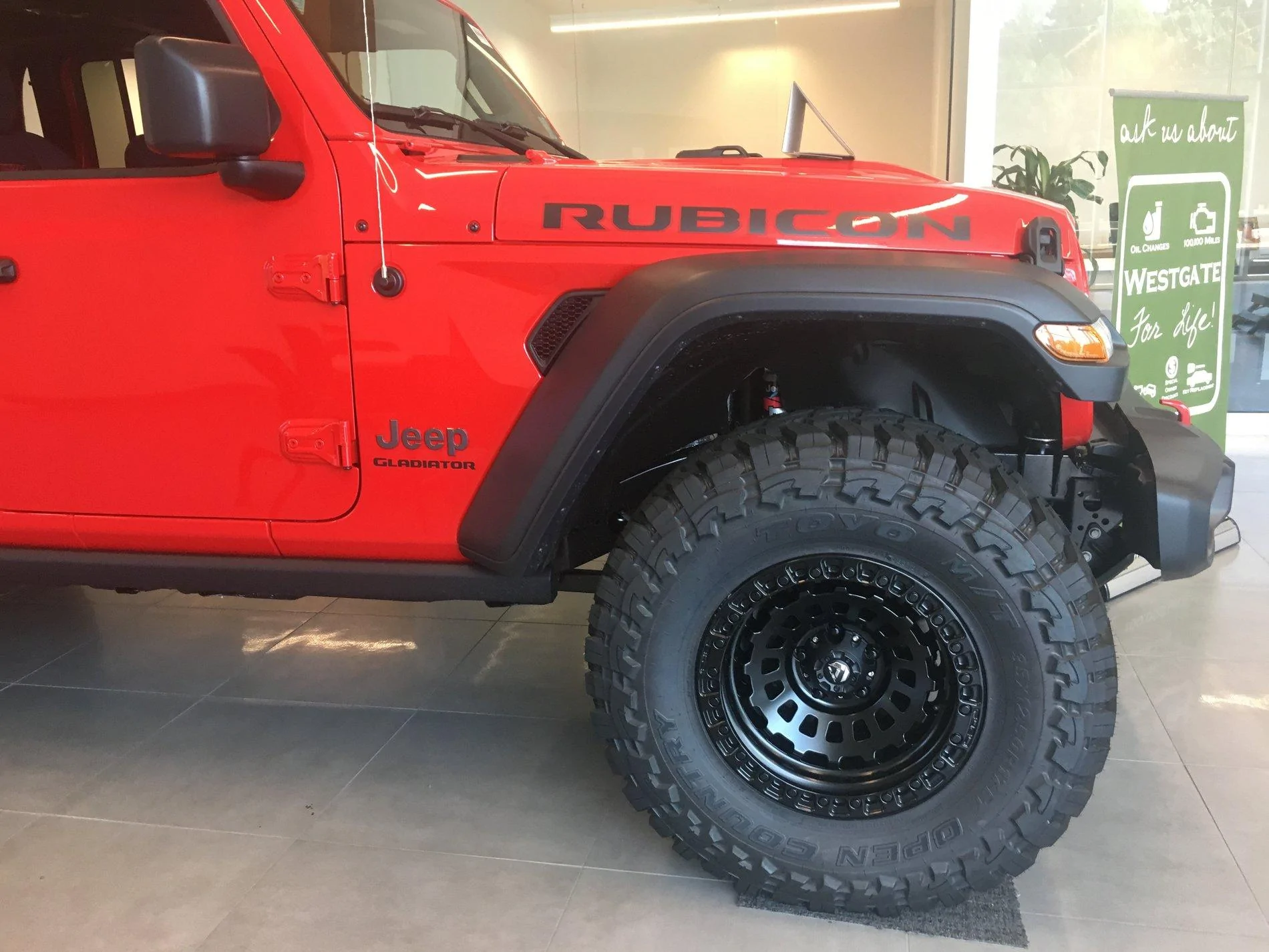 Jeep Gladiator Gladiators on Mopar 2" Lift Kit westgate red stance front