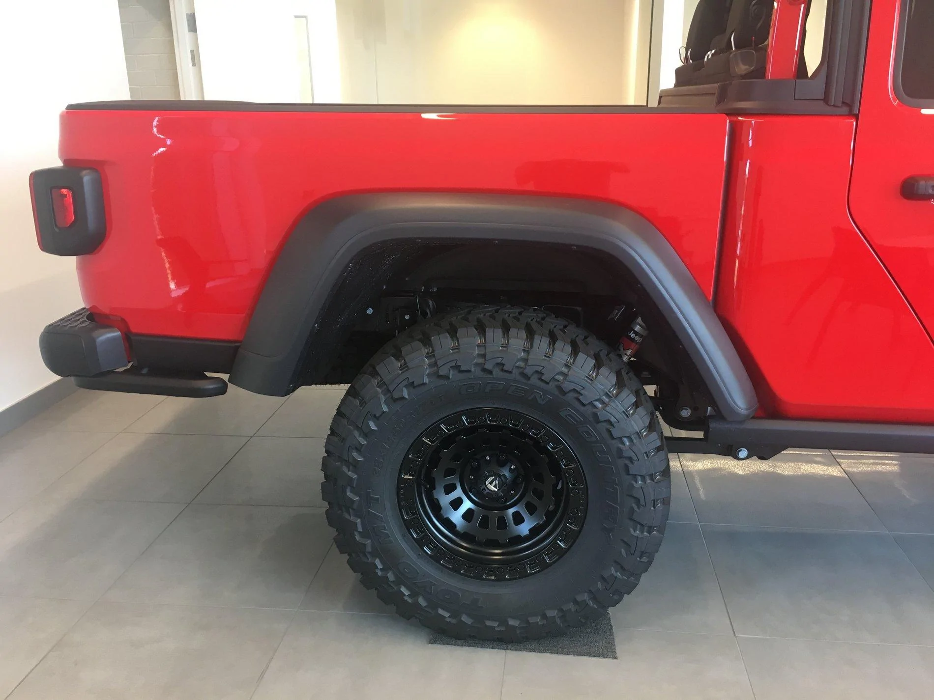 Jeep Gladiator Gladiators on Mopar 2" Lift Kit westgate red stance rear