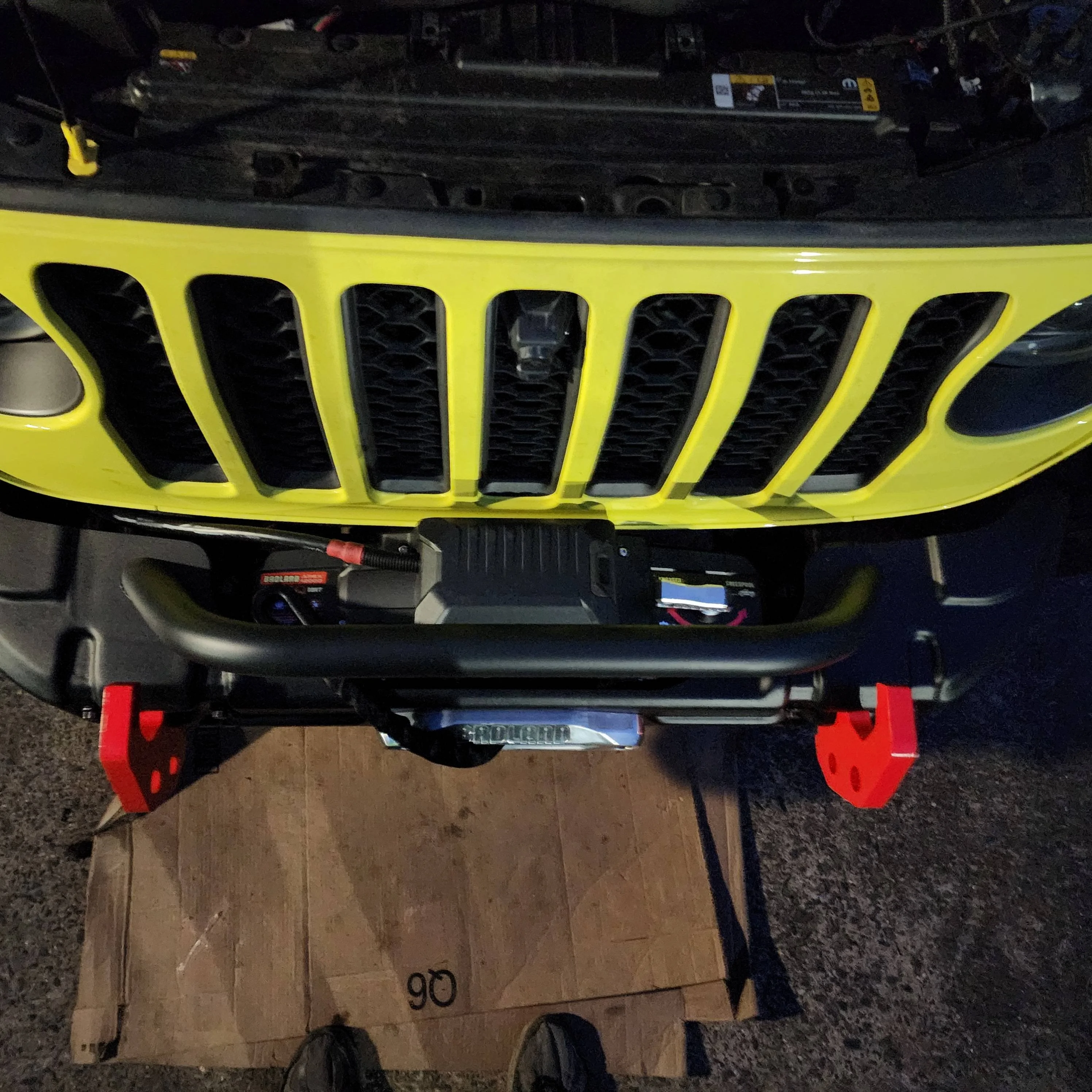 Jeep Gladiator Installed New Harbor Freight Badland Bumper Winch 20230219_180733