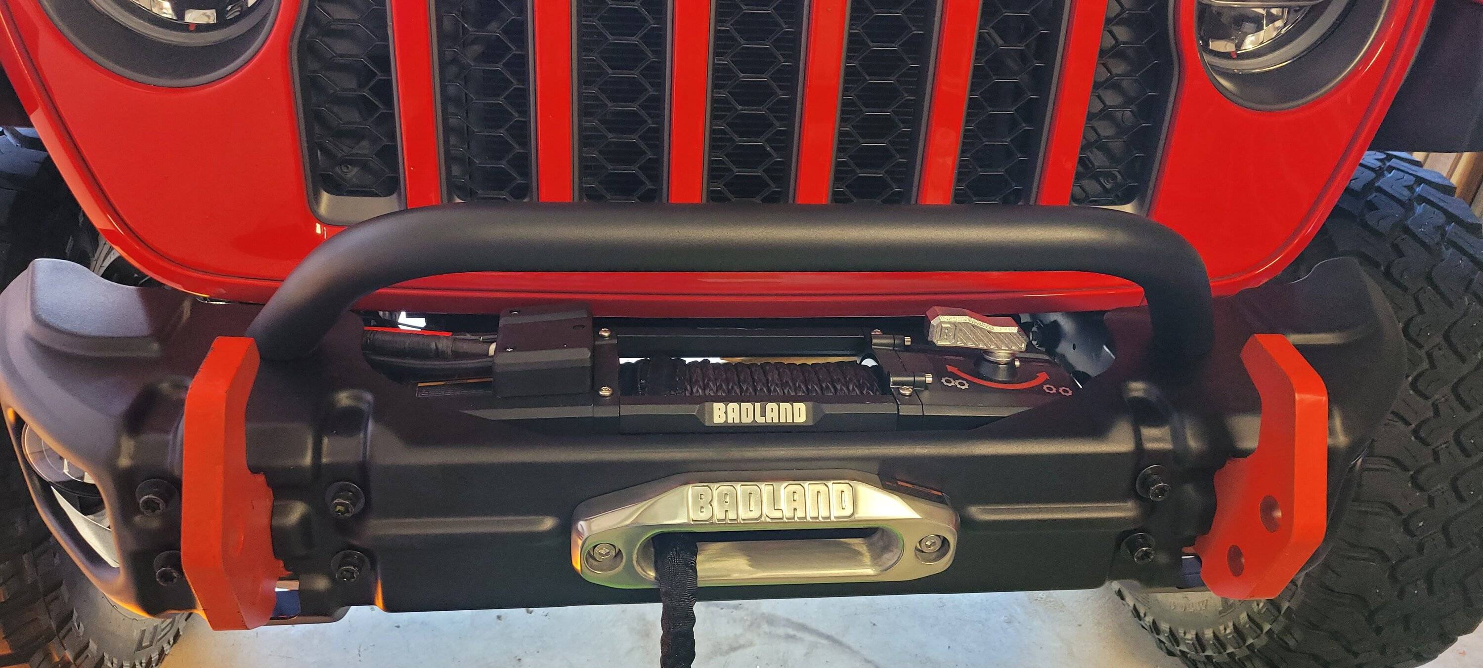 Jeep Gladiator Installed New Harbor Freight Badland Bumper Winch 20230319_140819