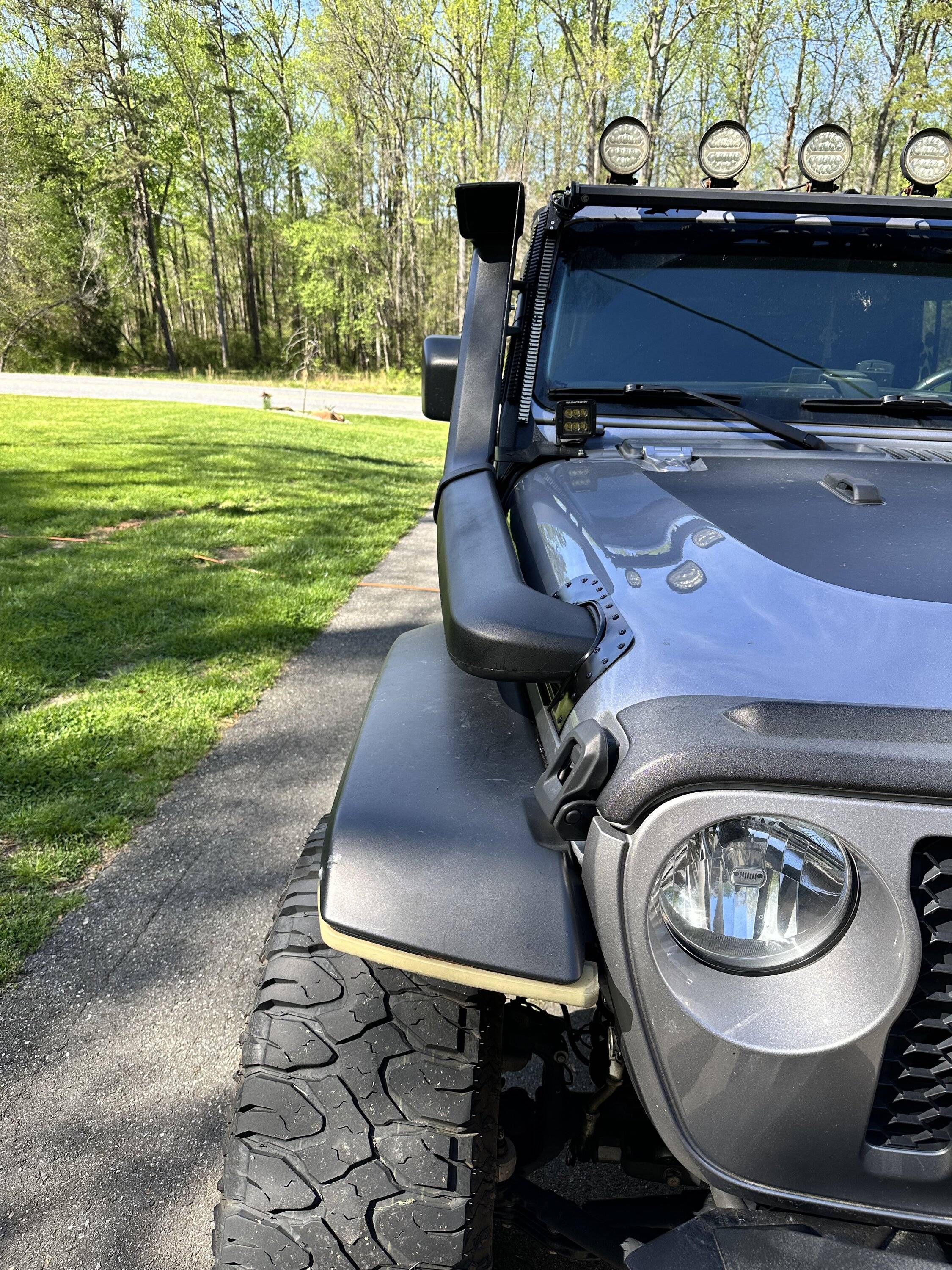 Jeep Gladiator Dang I cut too much installing my snorkel!! 1483251A-A0E7-46FA-8D92-F8C829BB7C7C