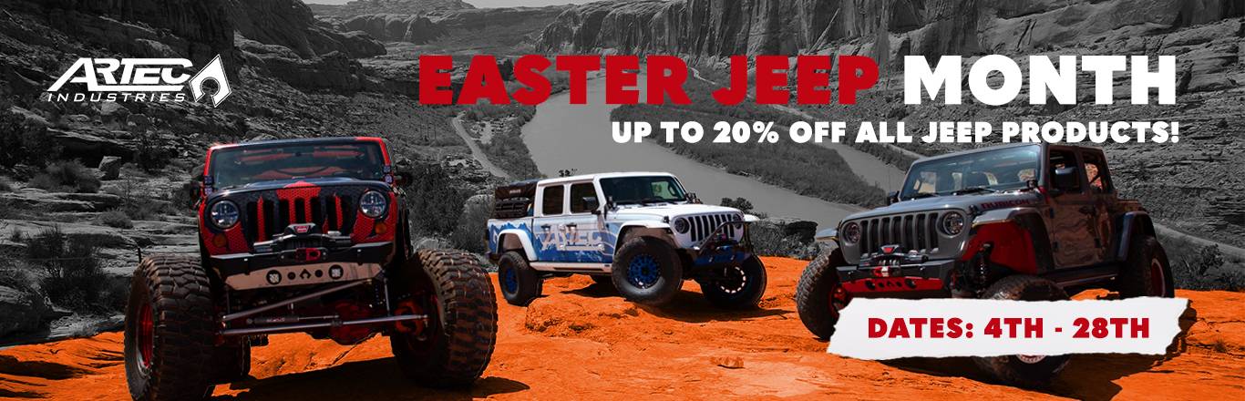 Jeep Gladiator ARTEC EASTER JEEP MONTH SALE UP TO 20% OFF!!!! 1602175_1Promo1366x440_032823