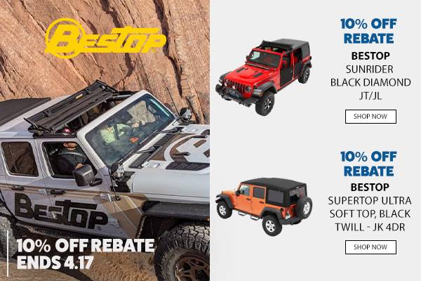 Jeep Gladiator 10% OFF Warn and other hot deals - Northridge4x4 bestop_rebate