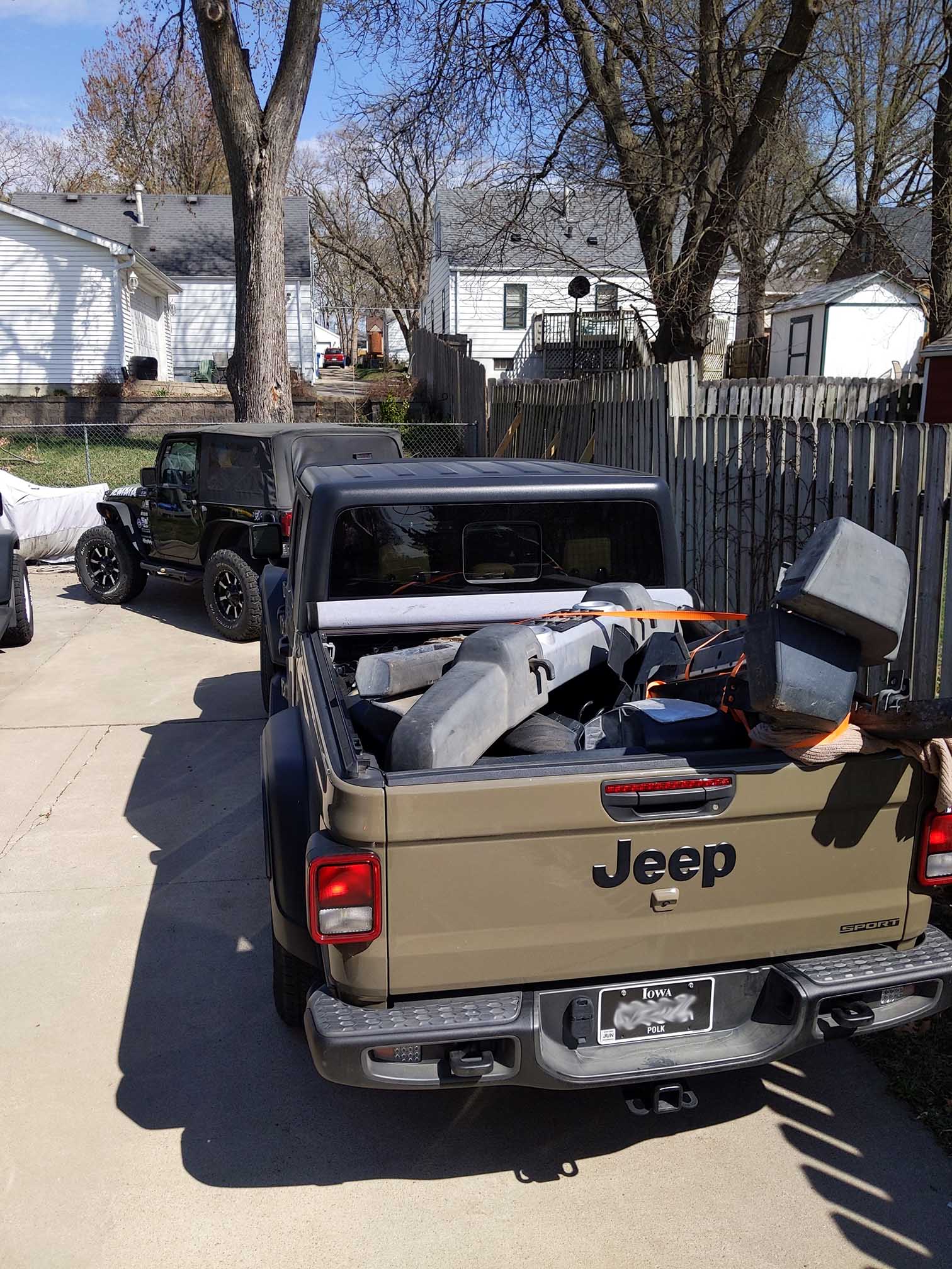 Jeep Gladiator What did you HAUL in your JT today? jt with jk parts