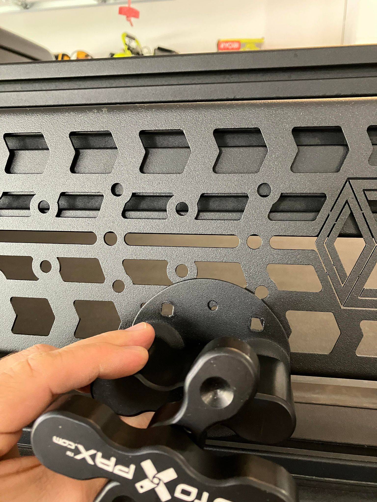 Jeep Gladiator How on earth did you mount your Rotopax plates to your Xtrusion Overland bedrack? 339894636_770722078097118_2385841214173035842_n