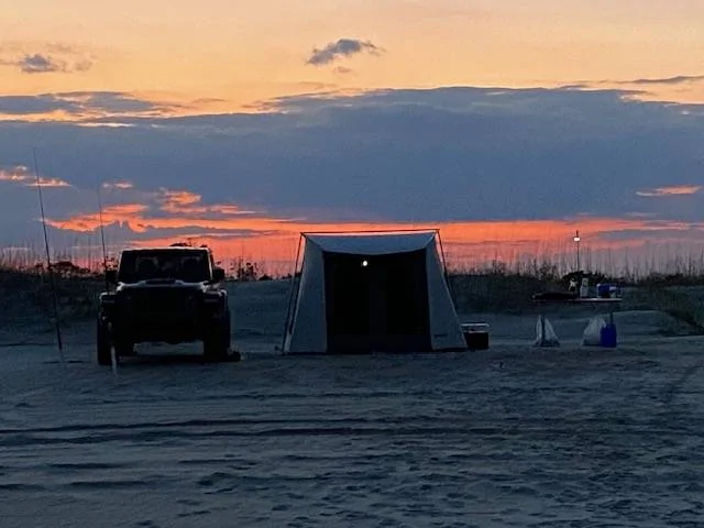 Jeep Gladiator Where did you WHEEL your Gladiator today? campsite at dusk