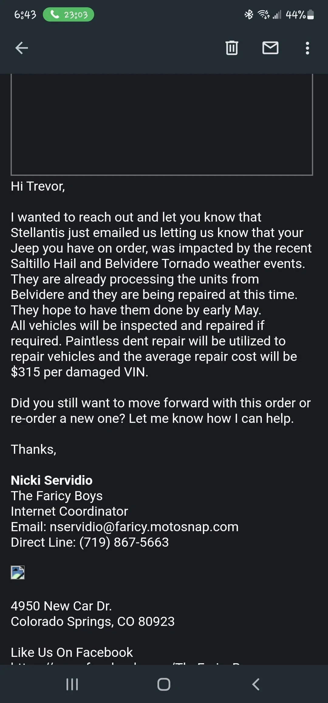 Jeep Gladiator Stuck in "in production" since 2-20, is this normal? Screenshot_20230419_184312_Gmail
