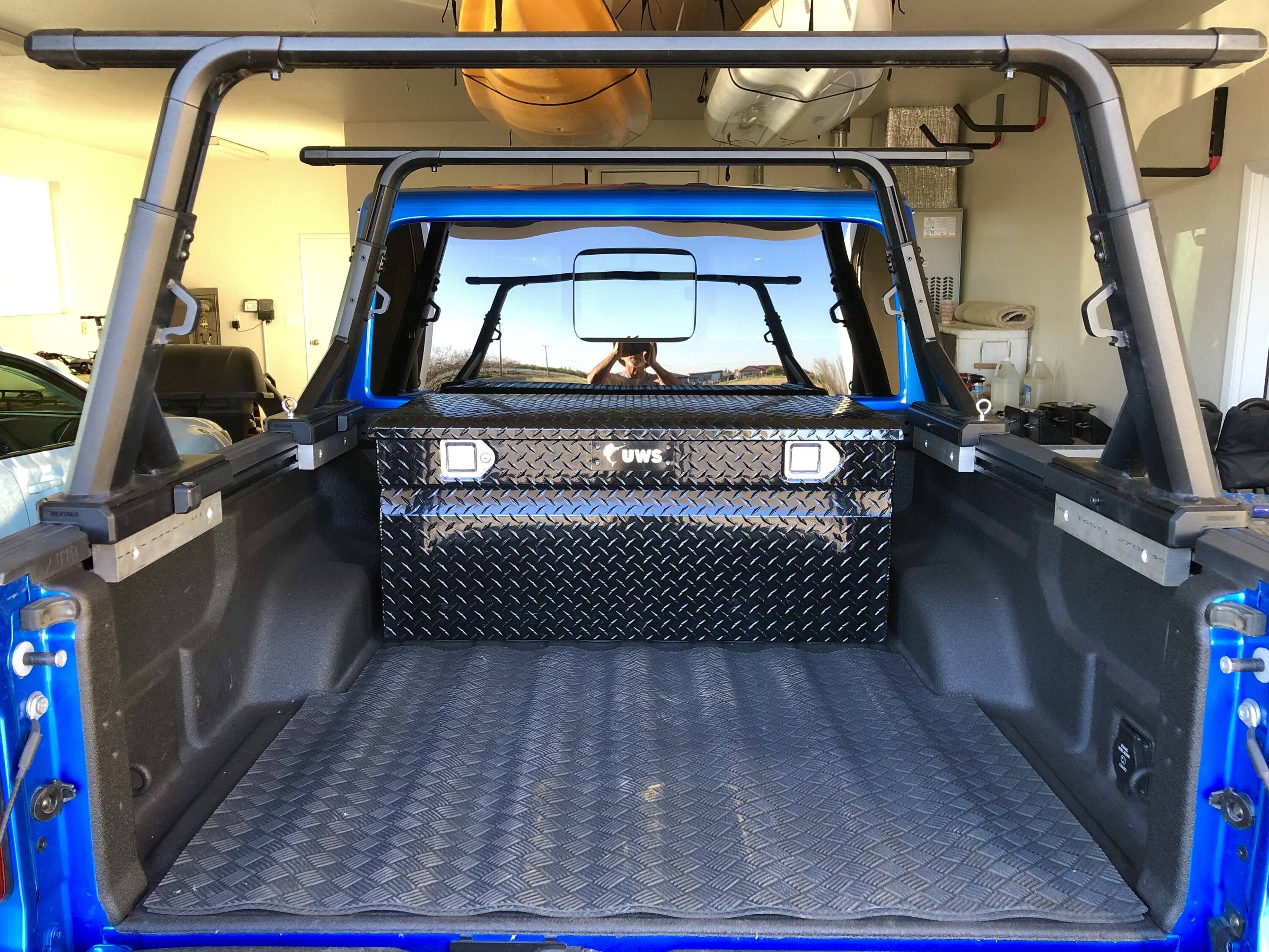 Jeep Gladiator Yakima Overhaul HD panding pads causing deflection in bed rails 07D77165-8689-4625-B21A-8A222408EA02
