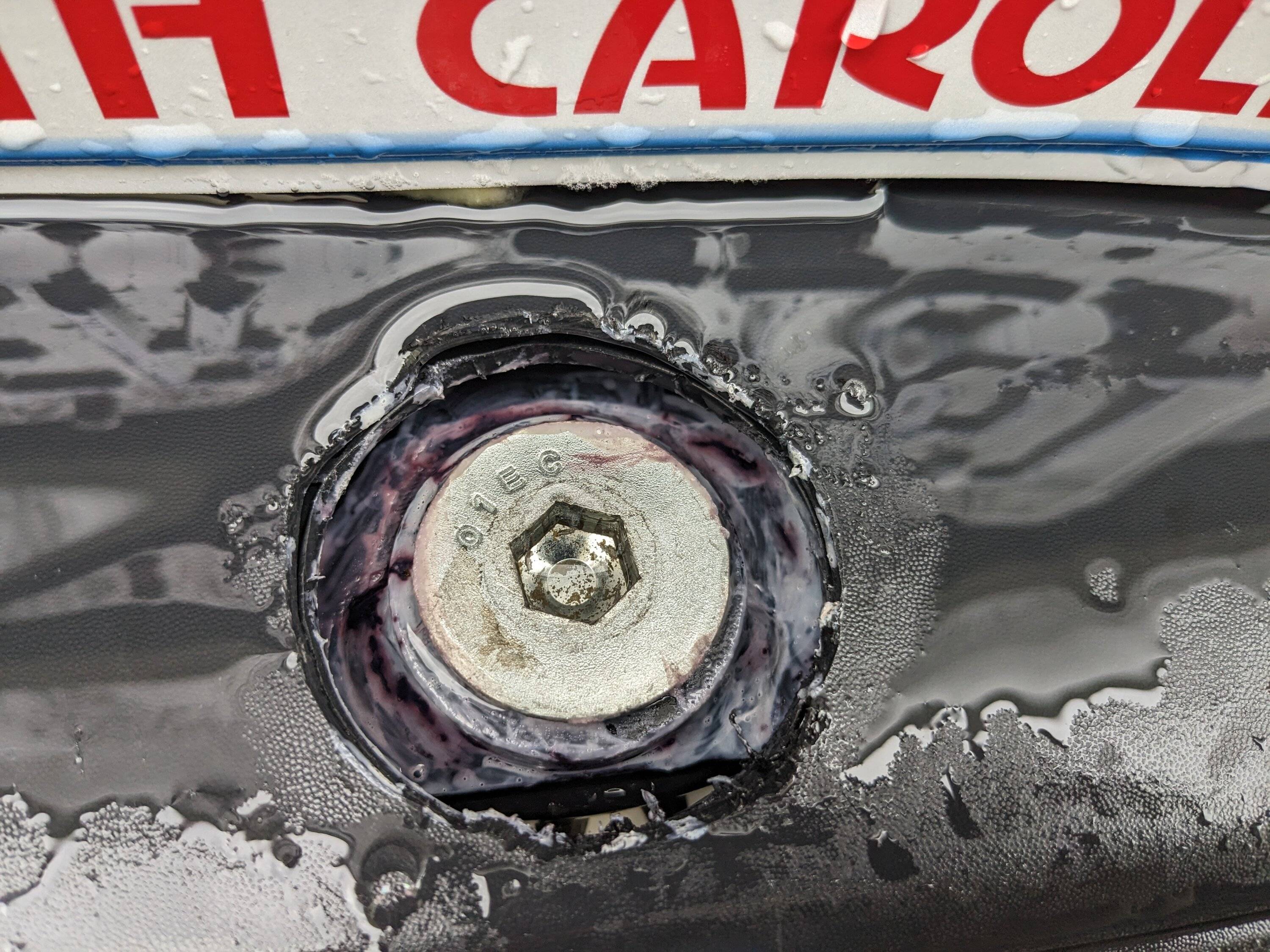 Jeep Gladiator Help removing rust and cover hole left in bumper at trailer hitch ball bumper hole? PXL_20230422_195305167 - Copy