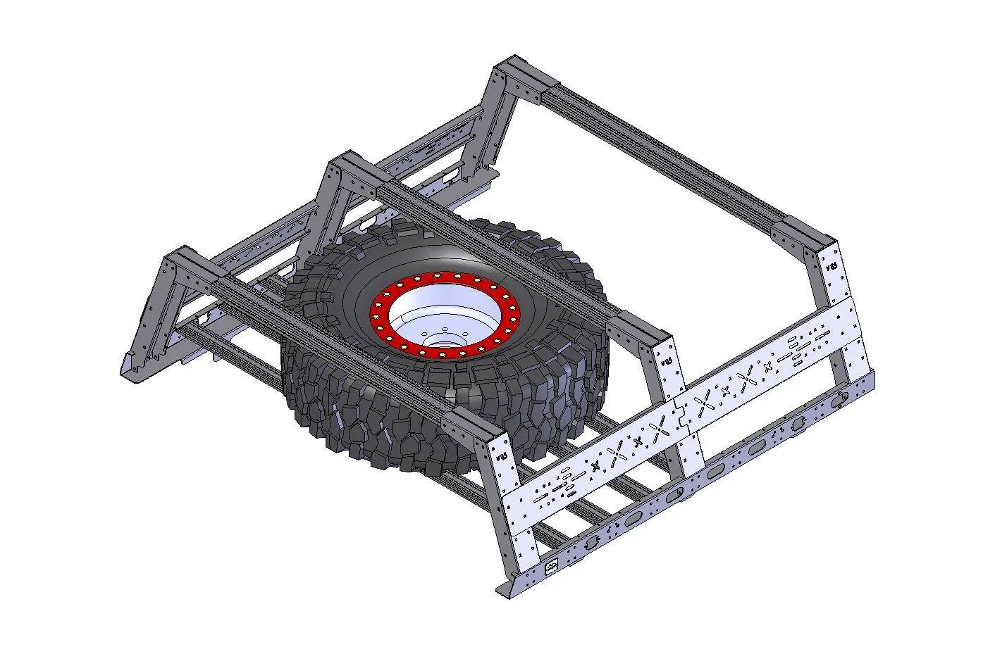 Jeep Gladiator Brand New VRS Bed Rack System by KB Voodoo! (photo heavy) vr steel bed rack system, 18 inch height (56.5 inch inside width) with spar