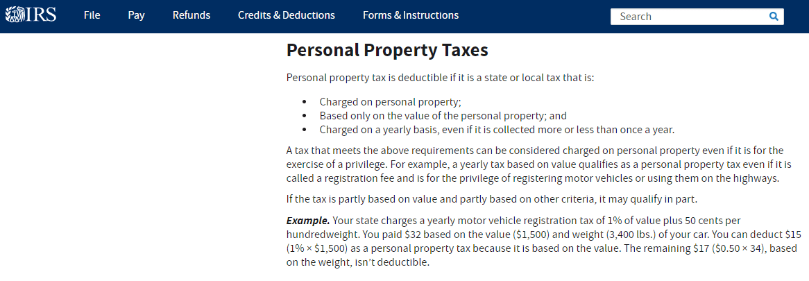 Jeep Gladiator Who Wants to Compare Personal Property Taxes? [ADMIN WARNING: NO POLITICS] IRS PPT