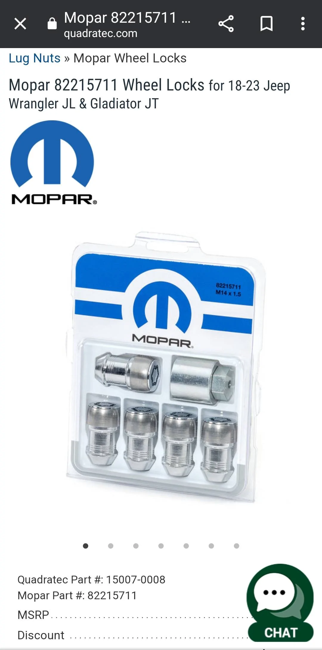 Jeep Gladiator Question about nuts...(lug nuts that is) Screenshot_20230428_165454_Chrom