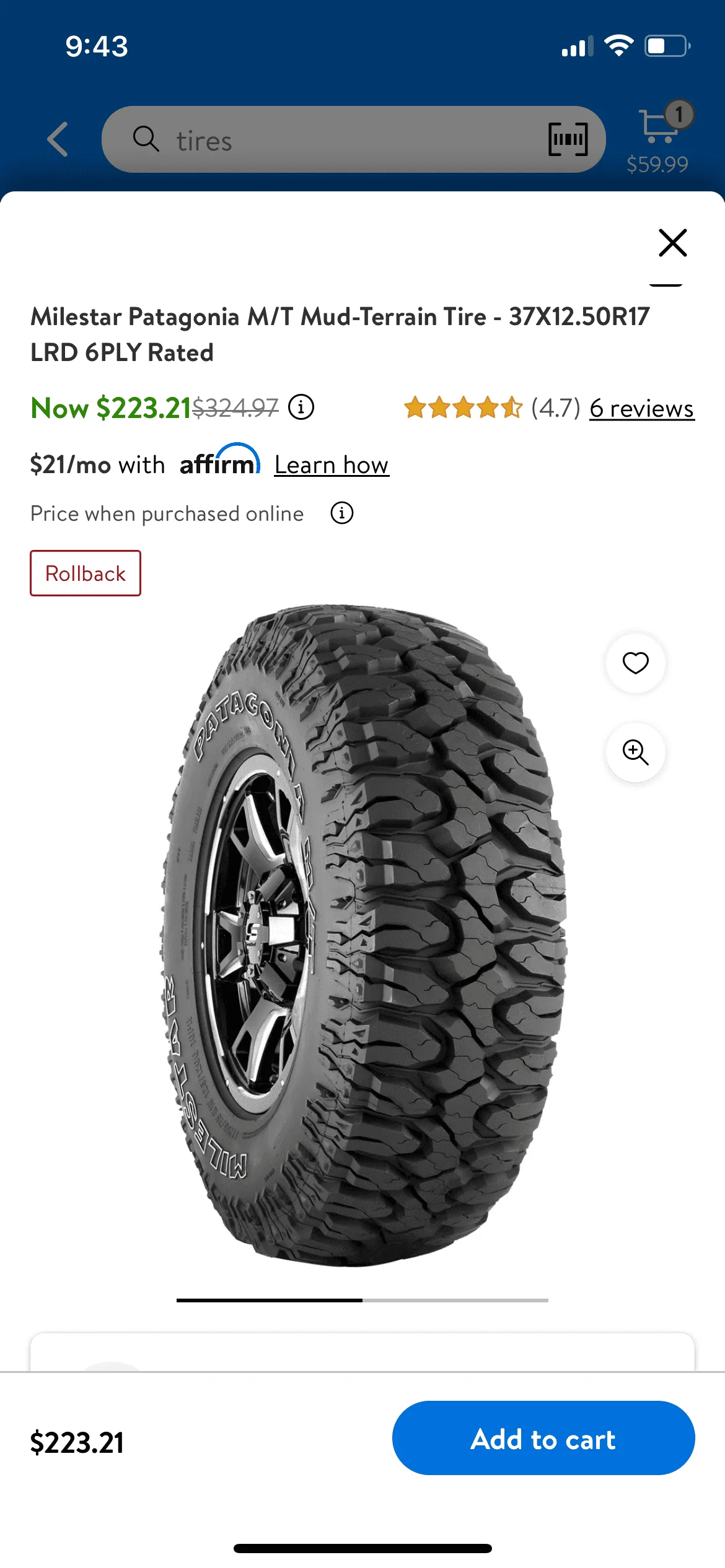 Jeep Gladiator Walmart Patagonia 37x12.50r17 $223.31 F42F2BD8-CB34-46DA-A7ED-03877E0CE7DF