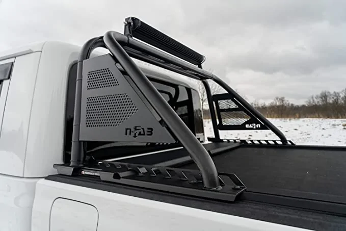 Jeep Gladiator N-FAB Arc Sports Bar Experience? nfab arc sports bar with roll n lock armis tonneau