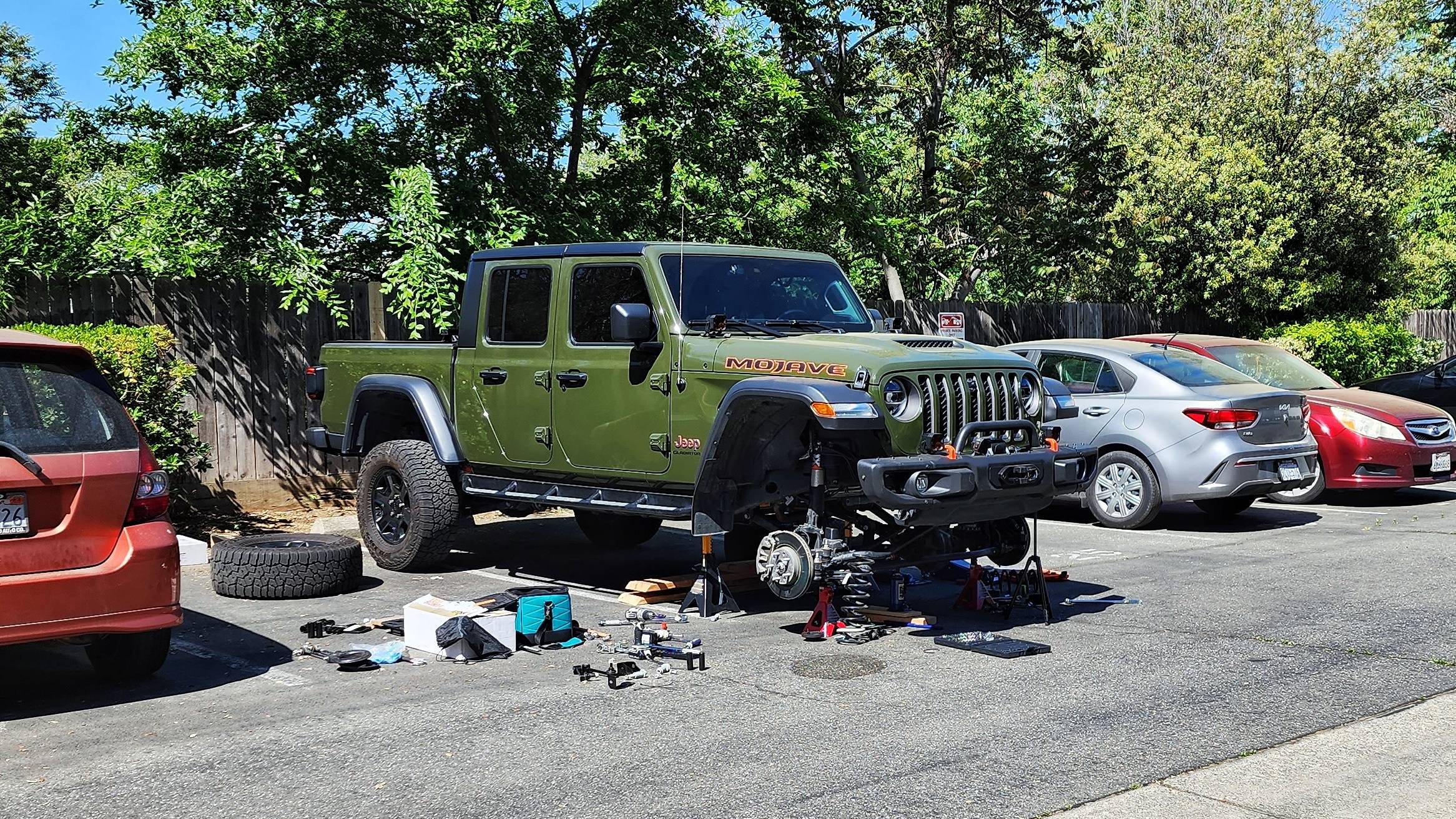 Jeep Gladiator Andrew's 2022 Sarge Green Mojave - Northern CA 20230430_105148-01