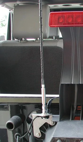 Jeep Gladiator GMRS / CB antenna locations - near A pillar or mid point on hood attachment
