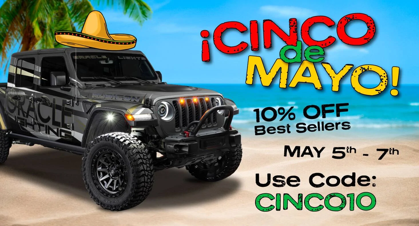 Jeep Gladiator ORACLE LIGHTING: ? USE CODE CINCO10 ? cincodemayo-promo-JT