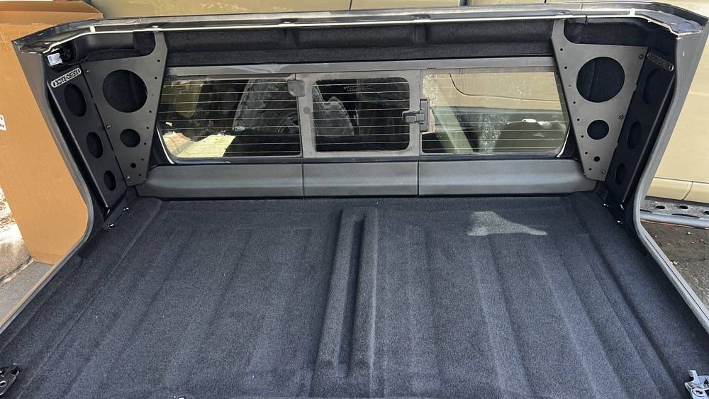 Jeep Gladiator Coverking headliner installed with sound deadening material. Lowered sound decibels in cabin significantly 06_HardTop04