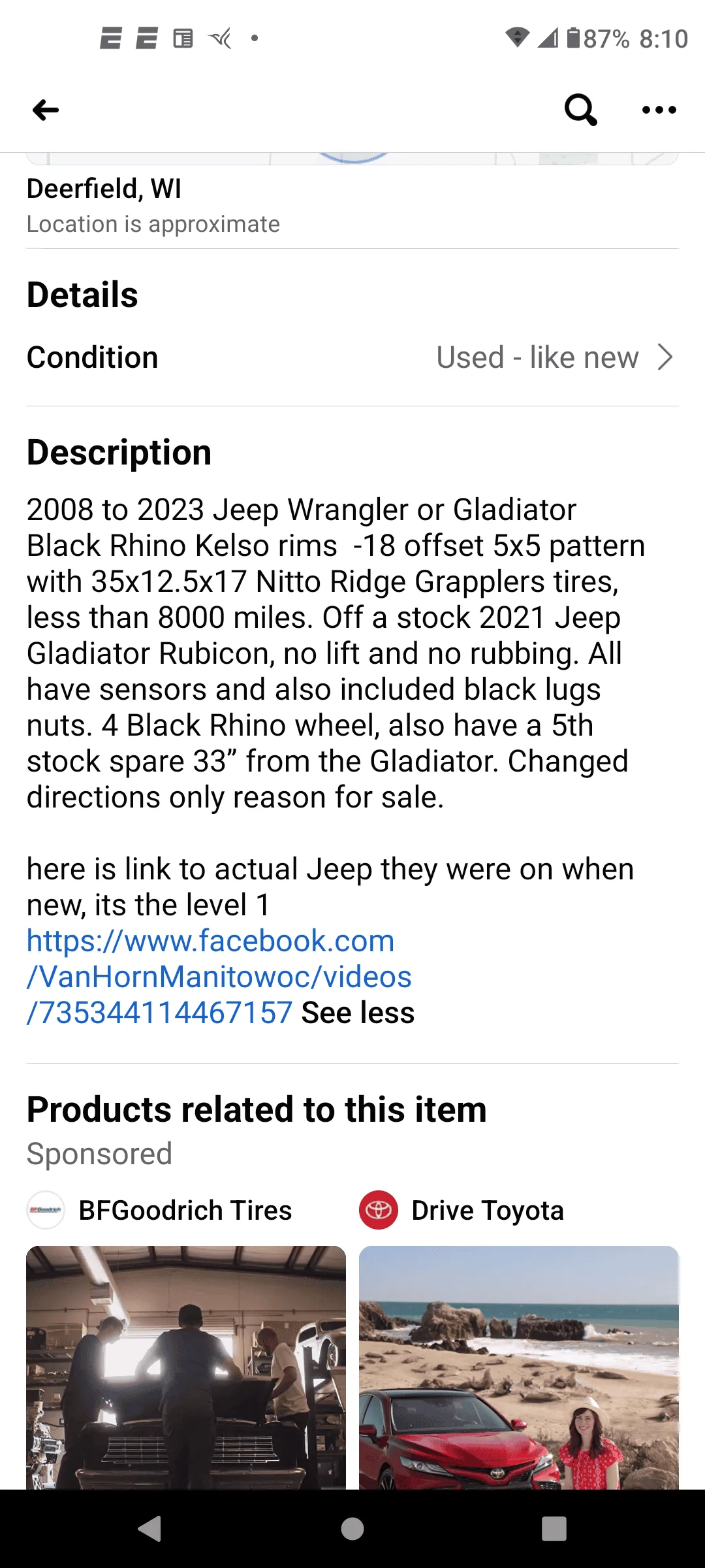 Jeep Gladiator Leveling kit or lift kit for my 22 High Altitude to fit these 35's Screenshot_20230504-201034