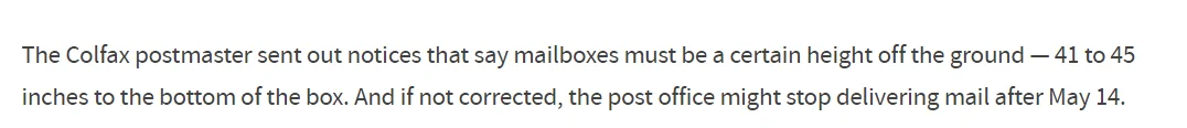Jeep Gladiator Iowa Post Office Wants Customers To Raise Their Mailboxes ? 1683470172845