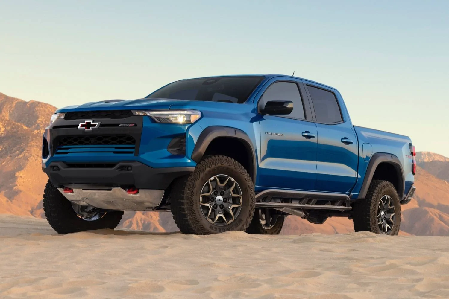 Jeep Gladiator Competition: 2024 Tacoma First Look Leak! *Official Image* 2023-Chevrolet-Colorado-ZR2-Press-Photos-Exterior-002-front-three-quarters-headlights-grille-