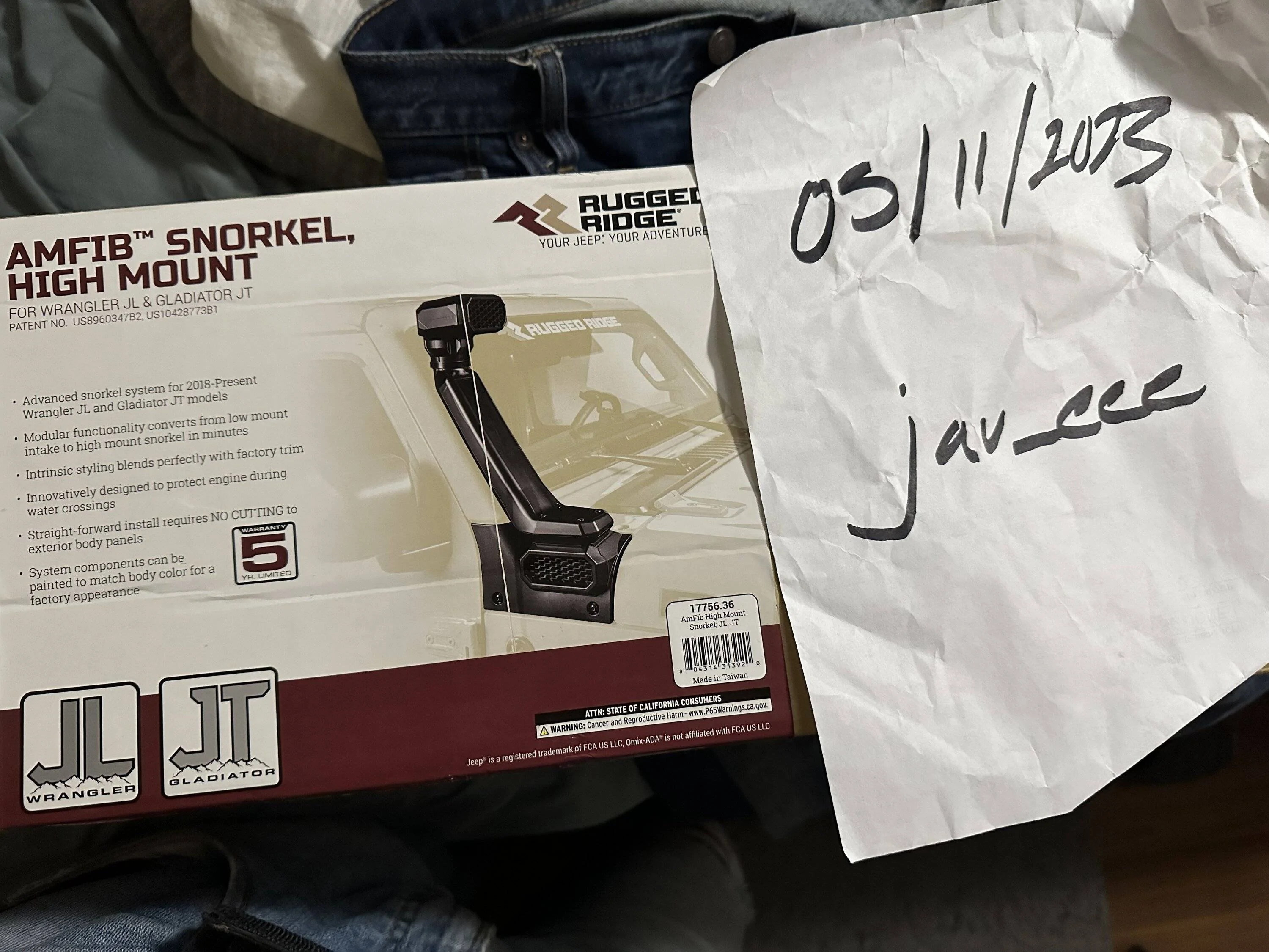 Jeep Gladiator AMFIB 17756.36 high-mount snorkel $100 IMG_3578