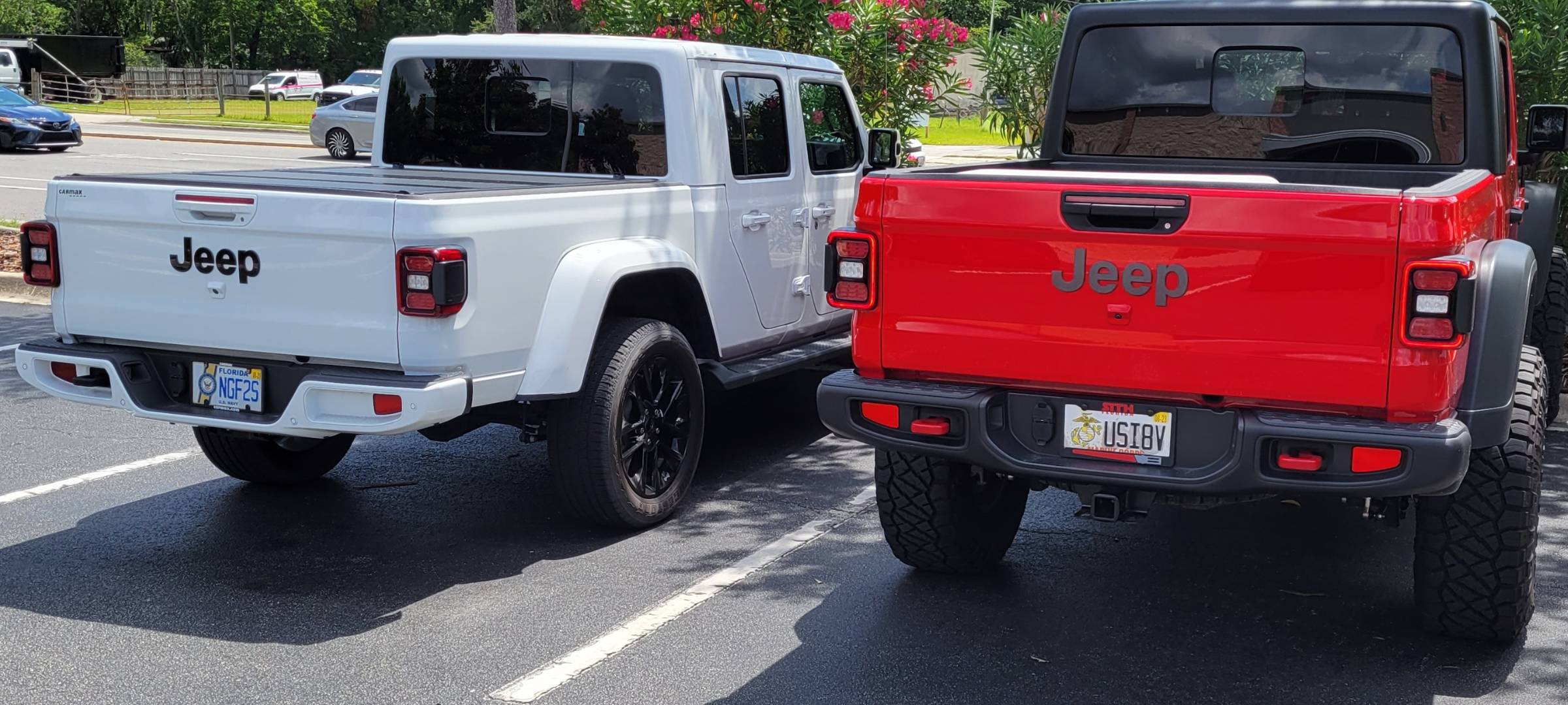 Jeep Gladiator Jeeps Parking Next To Jeeps Veteran