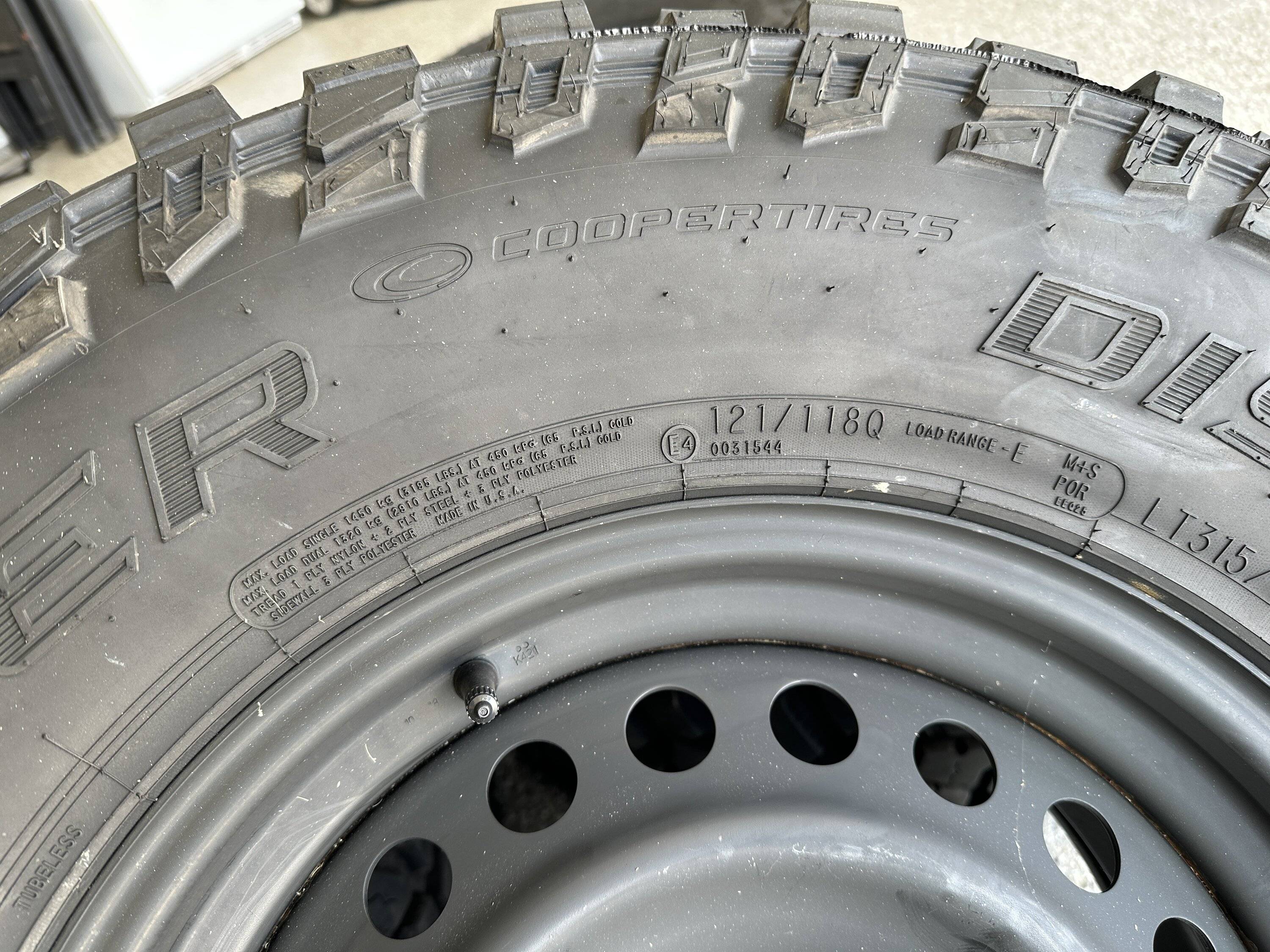 Jeep Gladiator Cooper STT Pro LT315/70R17 x 5 Tires - $1200 IMG-1351.JPG