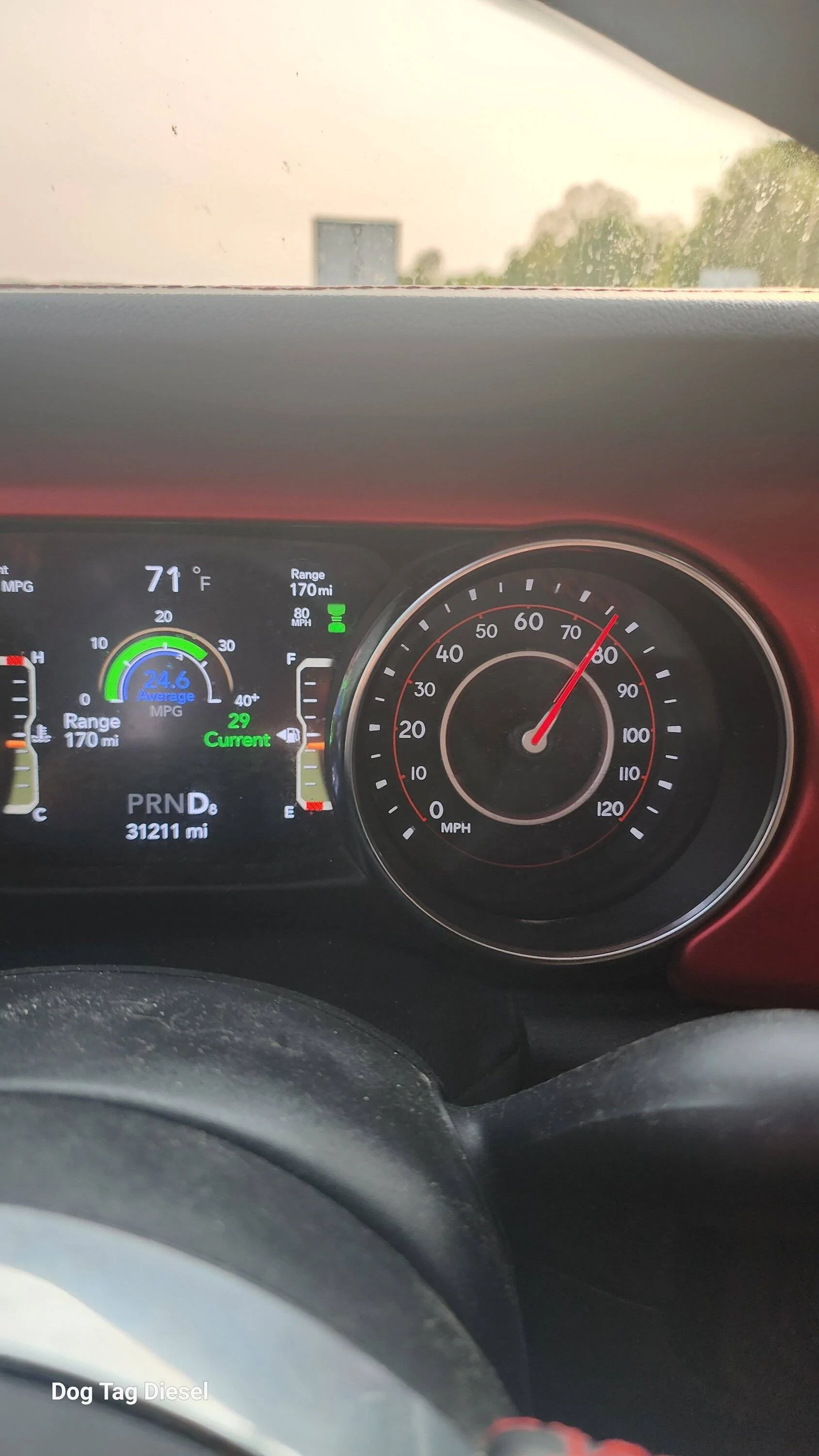 Jeep Gladiator Rubicon Diesel MPG.... at what speed? 20230518_185141