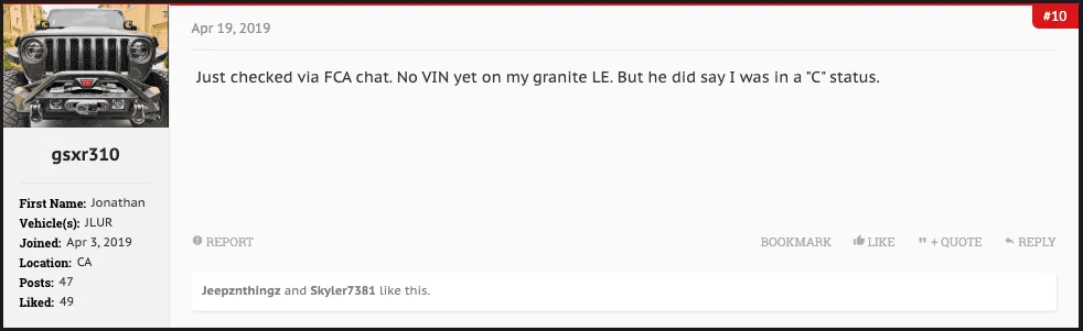 Jeep Gladiator First Granite Crystal VIN# Post Here Screen Shot 2019-09-09 at 9.45.57 PM