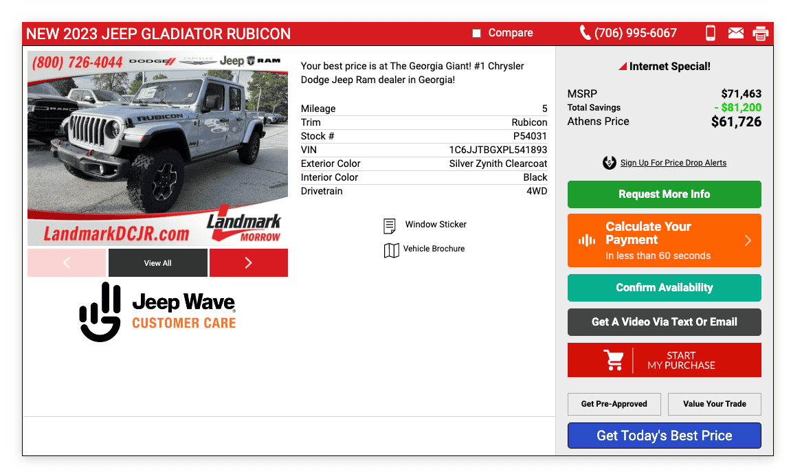 Jeep Gladiator $81,000 off a new Jeep!  Someone jump on this deal! Screenshot 2023-06-01 at 10.32.21 AM