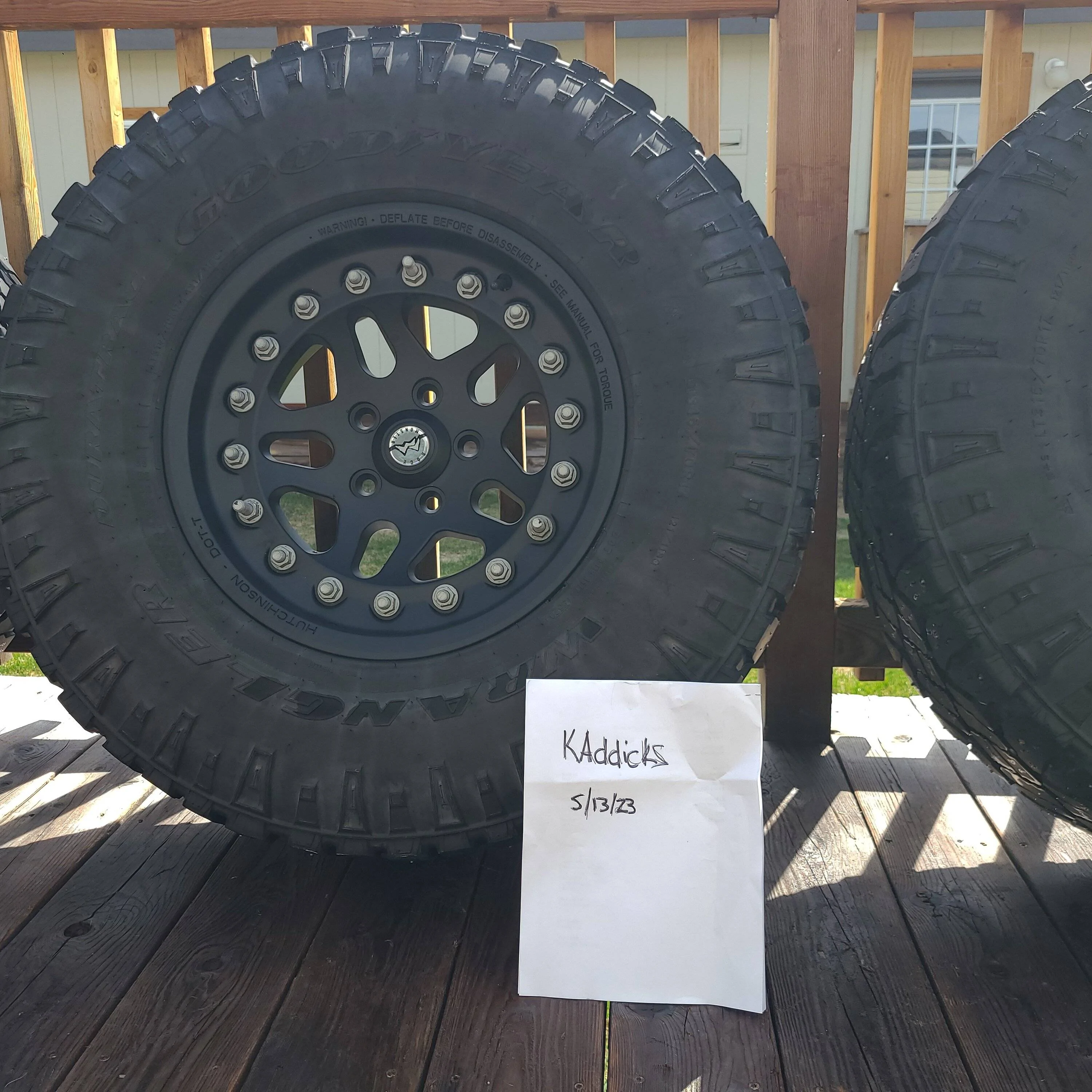 Jeep Gladiator Hutchinson Wheels, tires, for sale $1800 20230513_104414