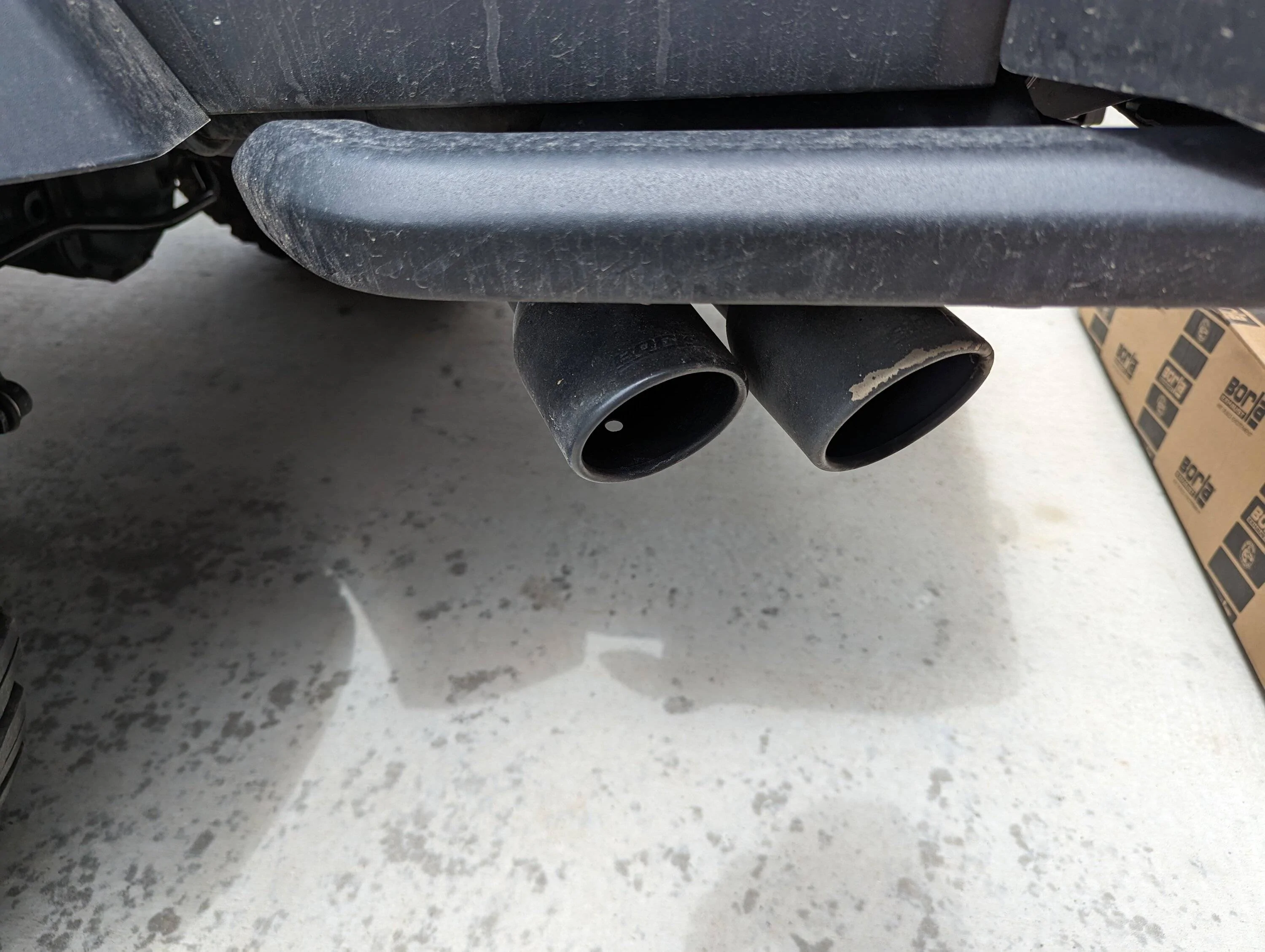 Jeep Gladiator Borla ATAK split side exhaust PXL_20230602_164318528