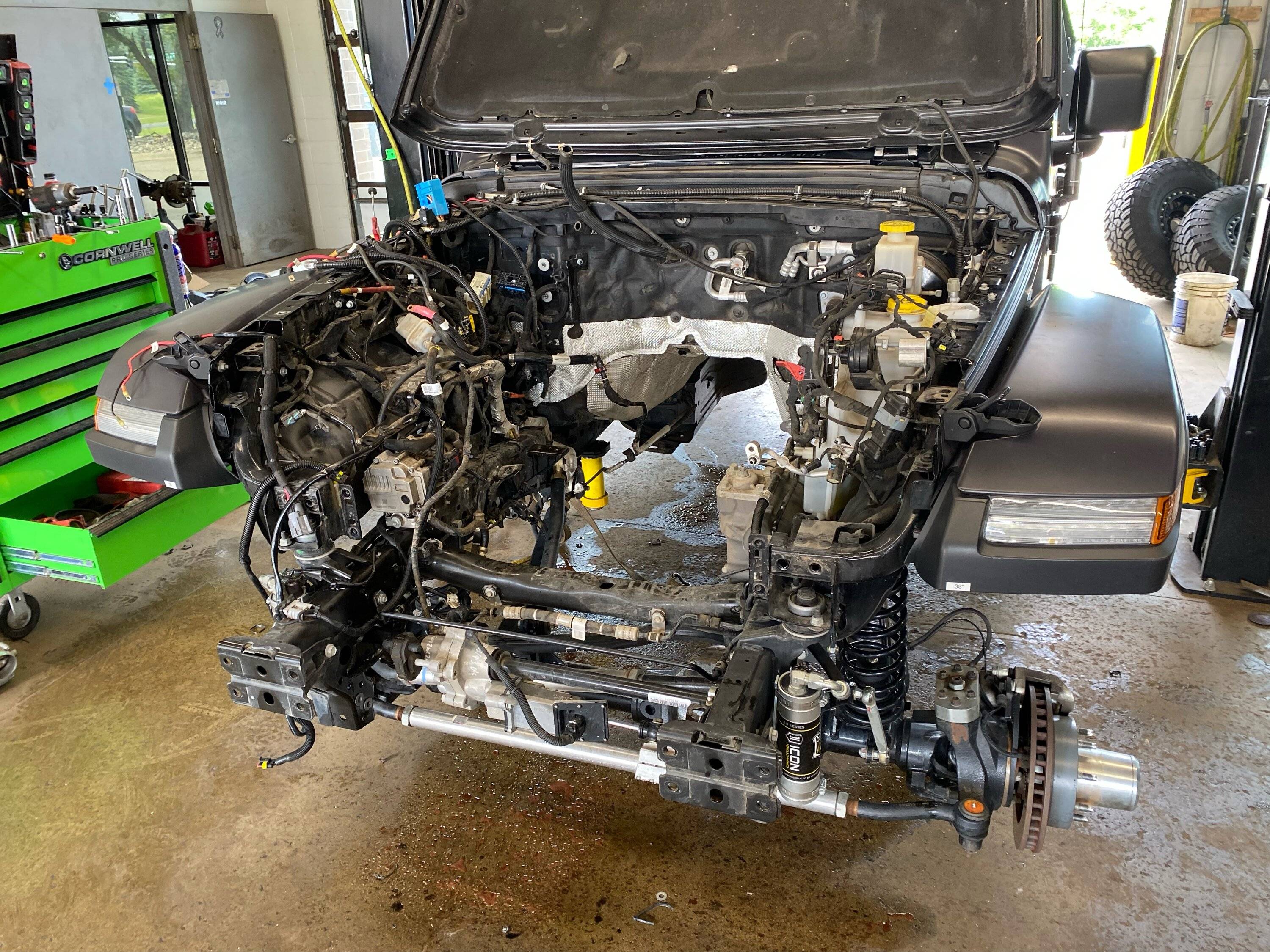 Jeep Gladiator Bruiser Conversions LX3 6.6L being installed in Odin A60E3807-FF8C-4F98-AC10-6B0610EF1D1F
