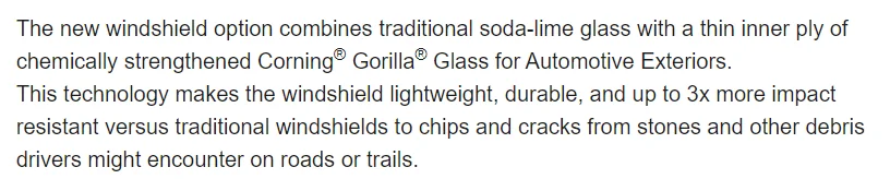 Jeep Gladiator Gorilla Glass.  Yes or No? 1686244022540