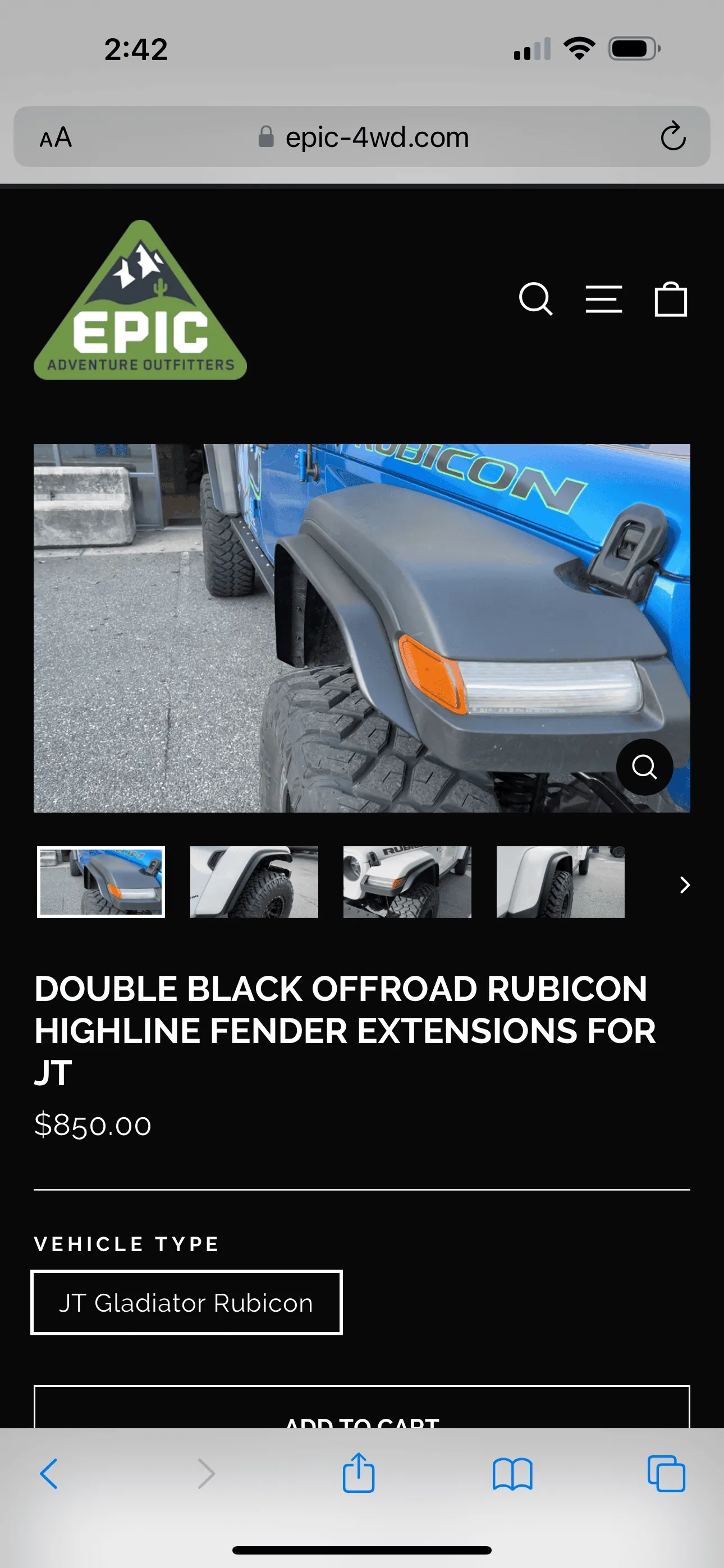 Jeep Gladiator Xtreme Recon Fender Extension Instsalled IMG_3381