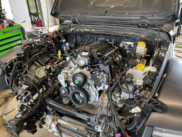 Jeep Gladiator Bruiser Conversions LX3 6.6L being installed in Odin IMG_2531.JPEG