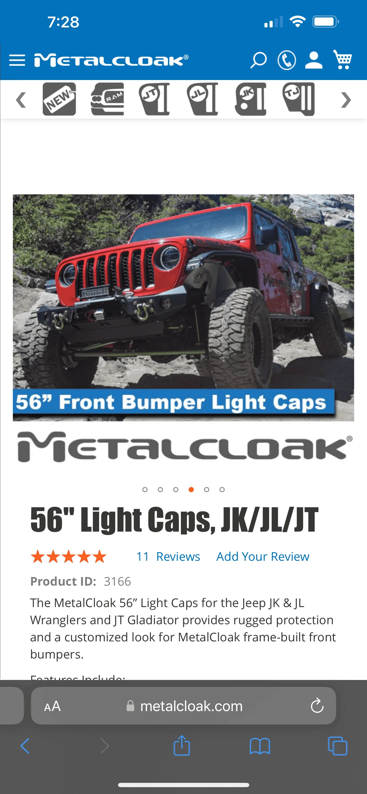 Jeep Gladiator Metalcloak front stubby bumper installed IMG_4378