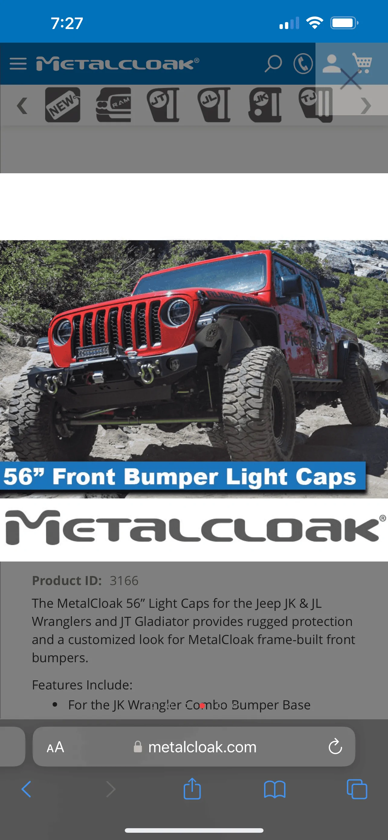 Jeep Gladiator Metalcloak front stubby bumper installed IMG_4377