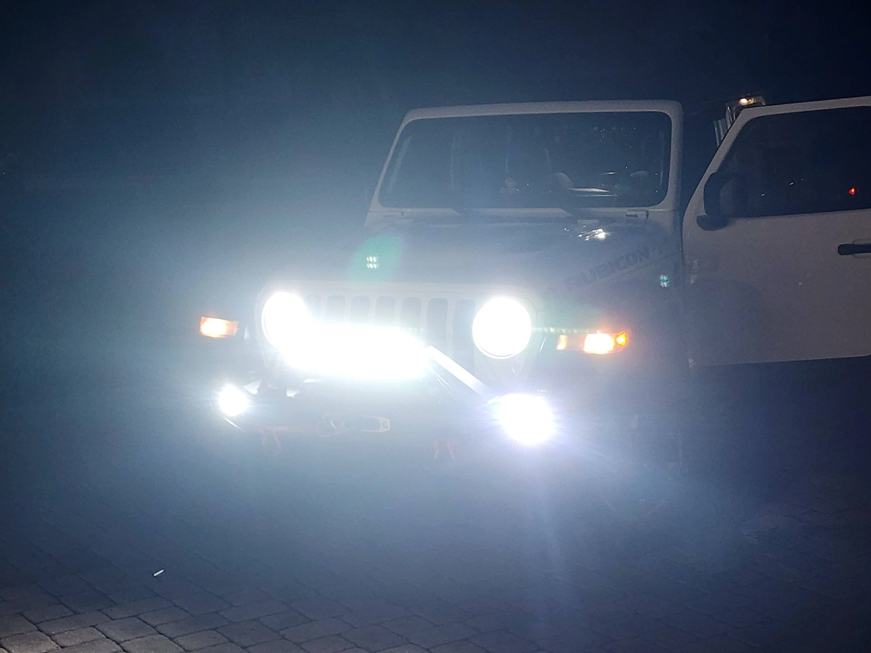 Jeep Gladiator Aftermarke LED foglights wiring to factory harness. 20230622_205649