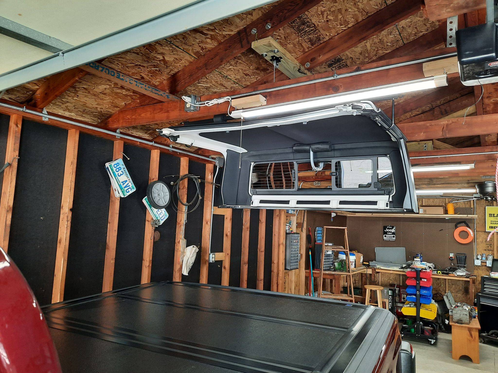 Jeep Gladiator Hardtop DIY Garage Hoist 1 jeep glad 16.15