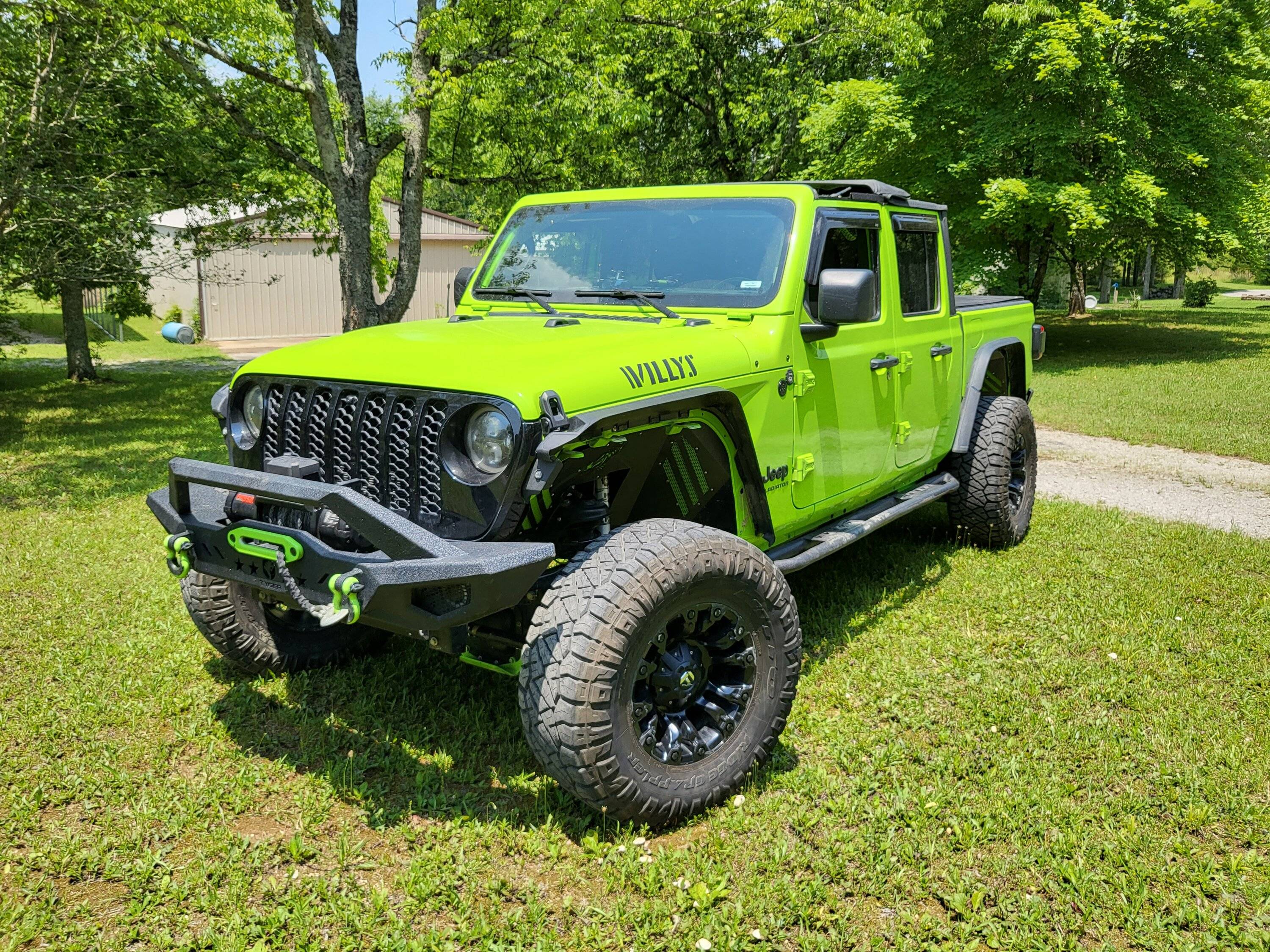 Jeep Gladiator Rugged Ridge Max Terrain Fenders Got Whacked Today 20230624_121712