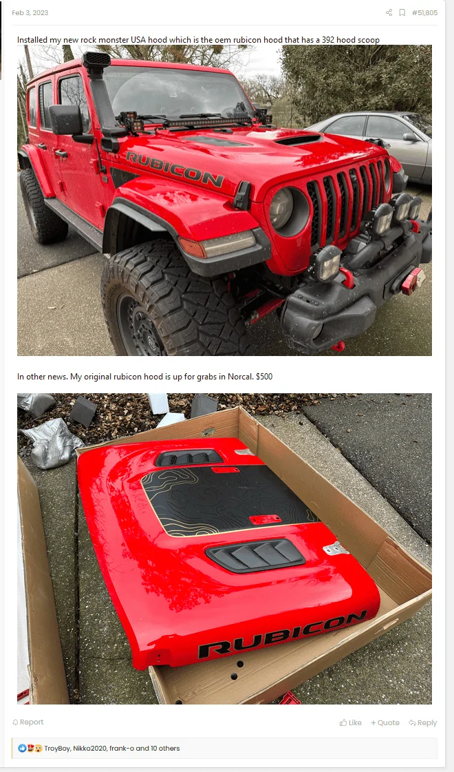 Jeep Gladiator Hail - Hail -Rock and Roll! I need a new hood - Choosing a hood replacement. 1687819891171
