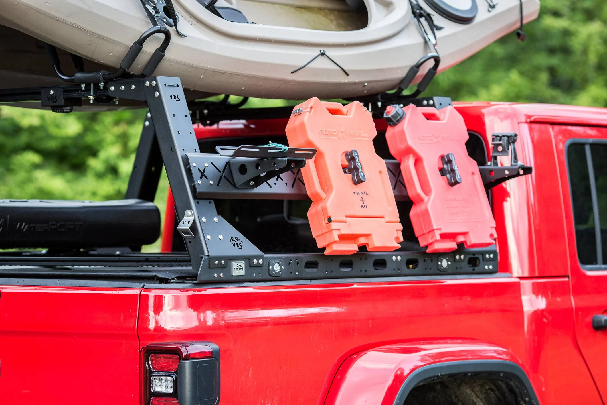 Jeep Gladiator KB Voodoo VRS Kayak Racks Gladiator 22 inch Kayak_