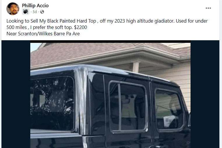 Jeep Gladiator Wanted 2022 Gladiator hard top 1688212954468