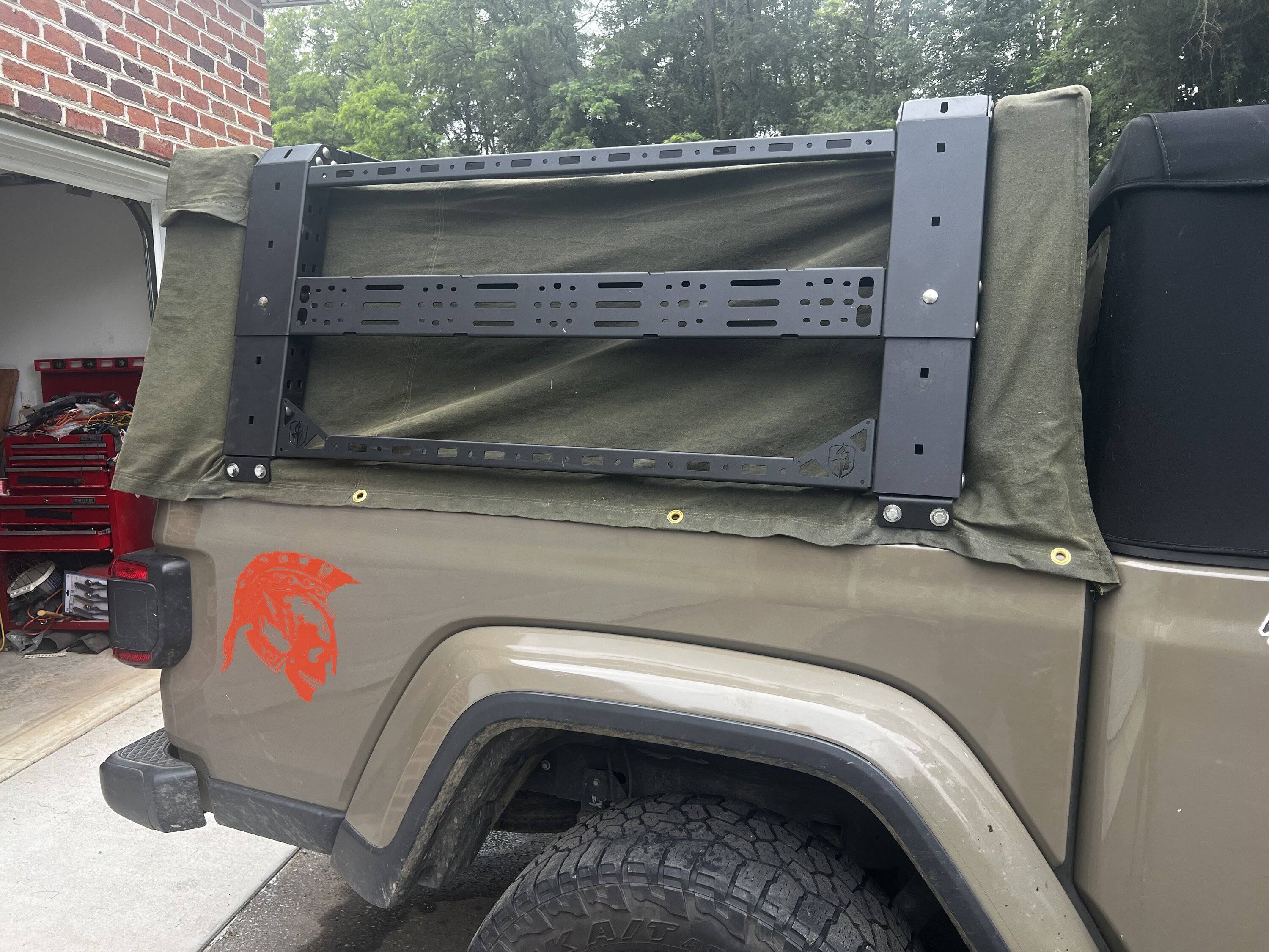 Jeep Gladiator In side rack topper project IMG_7221
