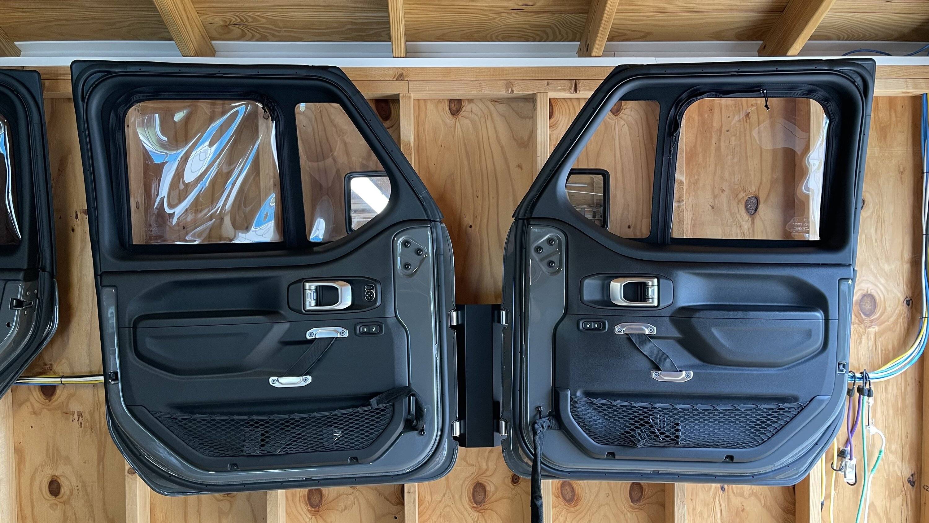 Jeep Gladiator Sting Gray Half Doors wrapped in Stealth Satin Xpel PPF for Sale IMG_2944