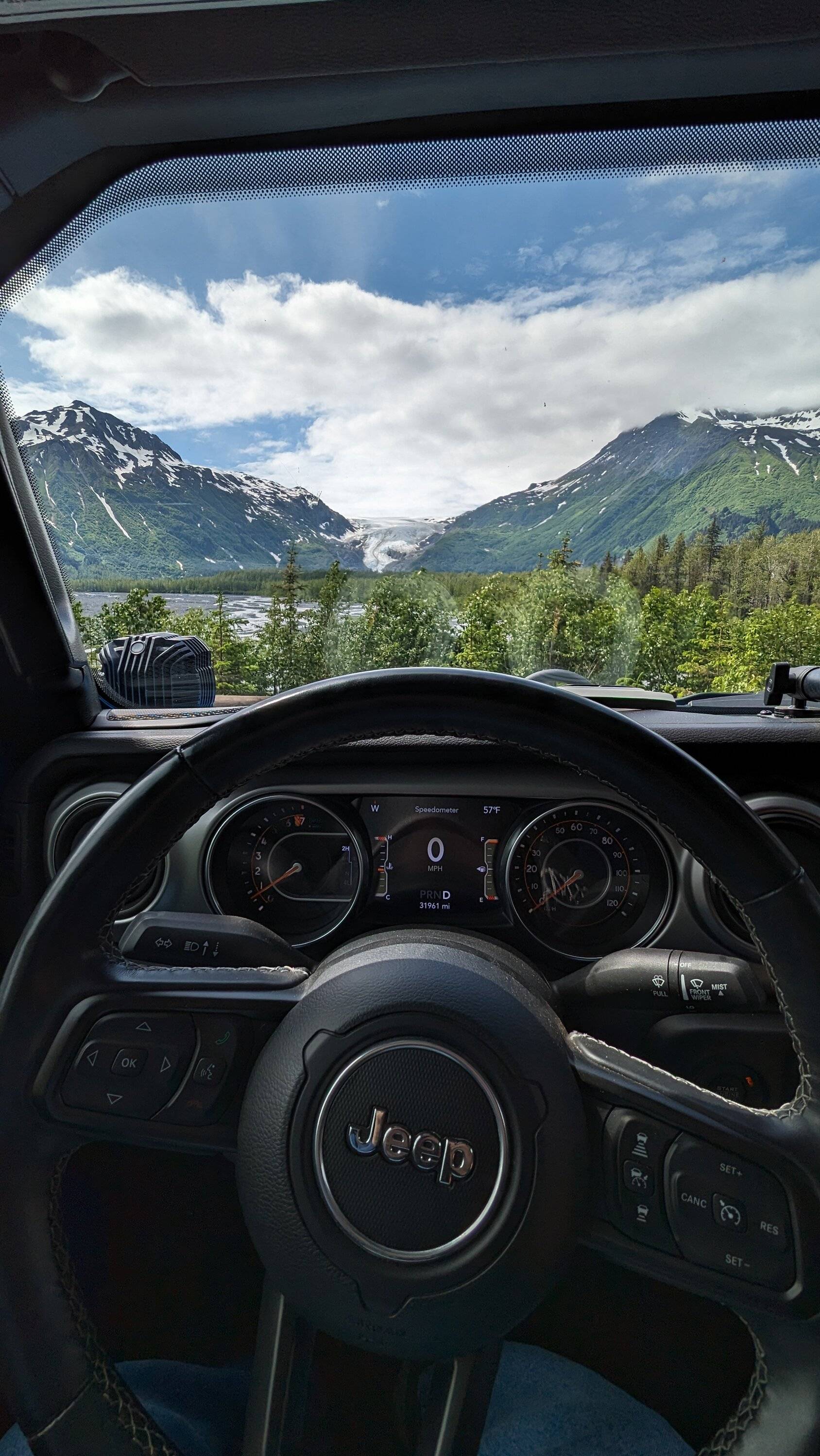 Jeep Gladiator Alaska Daily Drivers: Hydro Blue 80A and Bright White JTR PXL_20230708_225953285